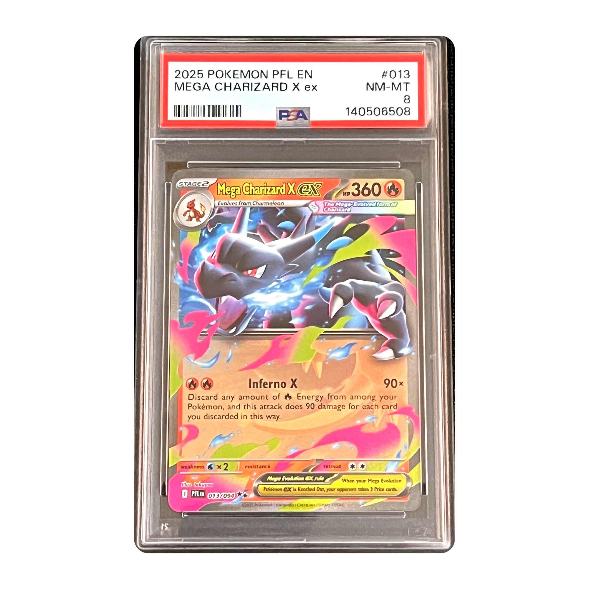 PSA 8 2025 Phantasmal Flames Mega Charizard X ex