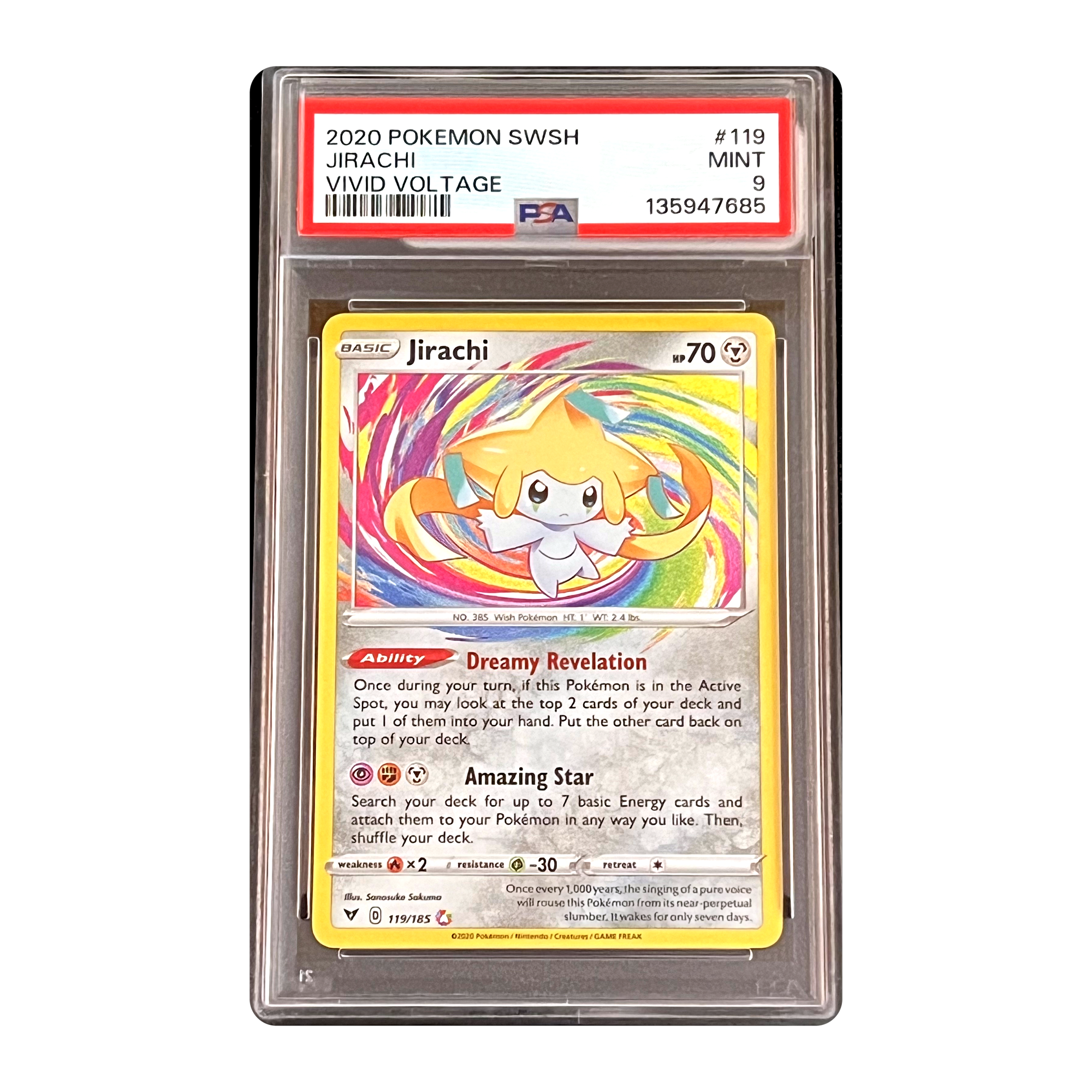 PSA 9 2020 Vivid Voltage Jirachi