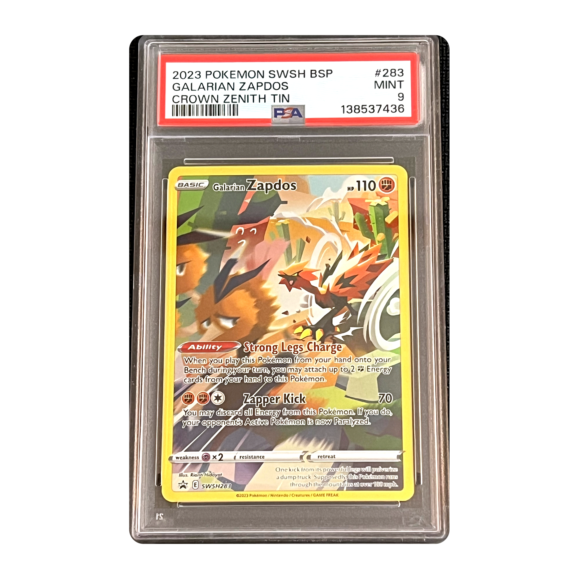 PSA 9 2023 Crown Zenith Galarian Zapdos