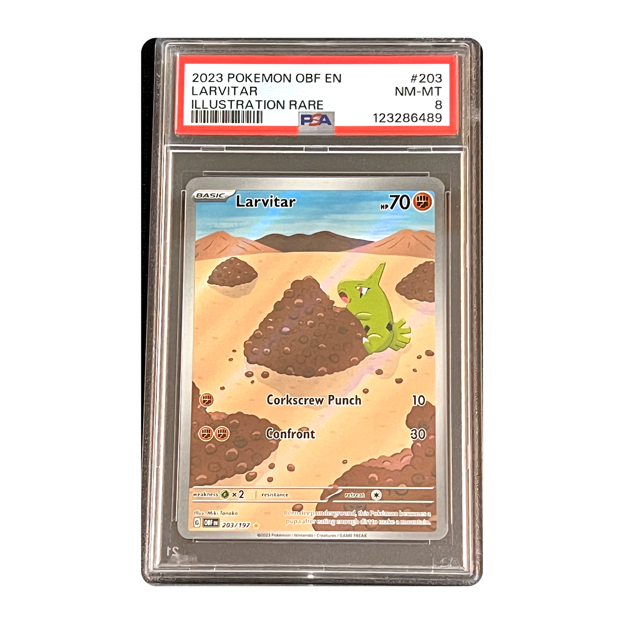 PSA 8 2023 Obsidian Flames Larvitar