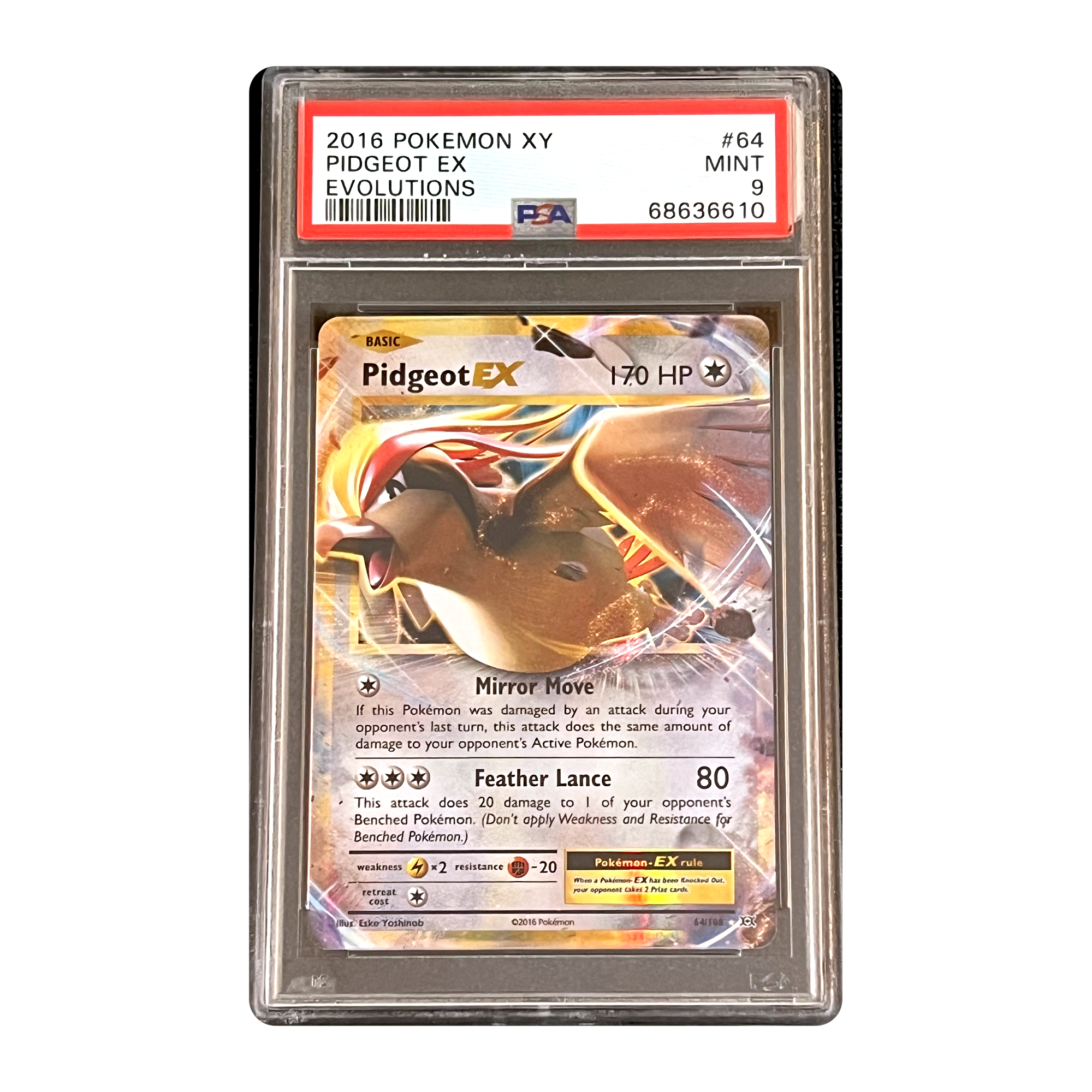 PSA 9 2016 Evolutions Pidgeot EX