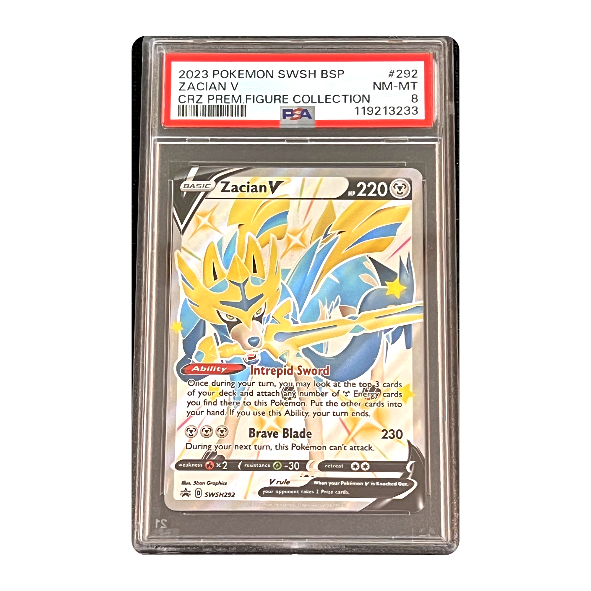 PSA 8 2023 Crown Zenith Zacian V