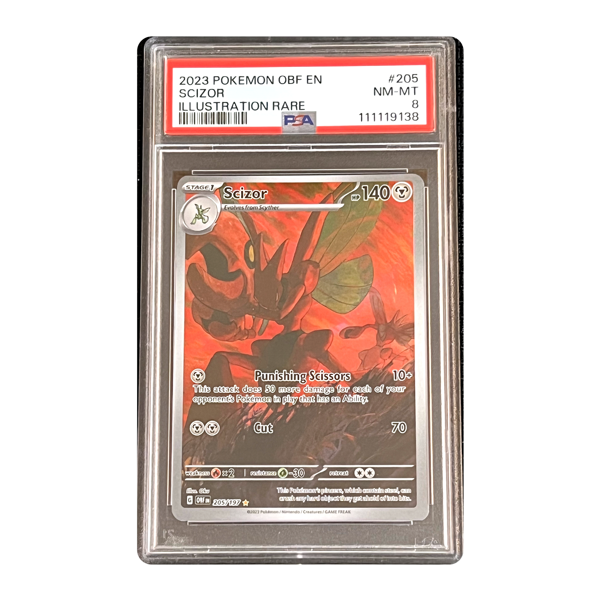 PSA 8 2023 Obsidian Flames Scizor