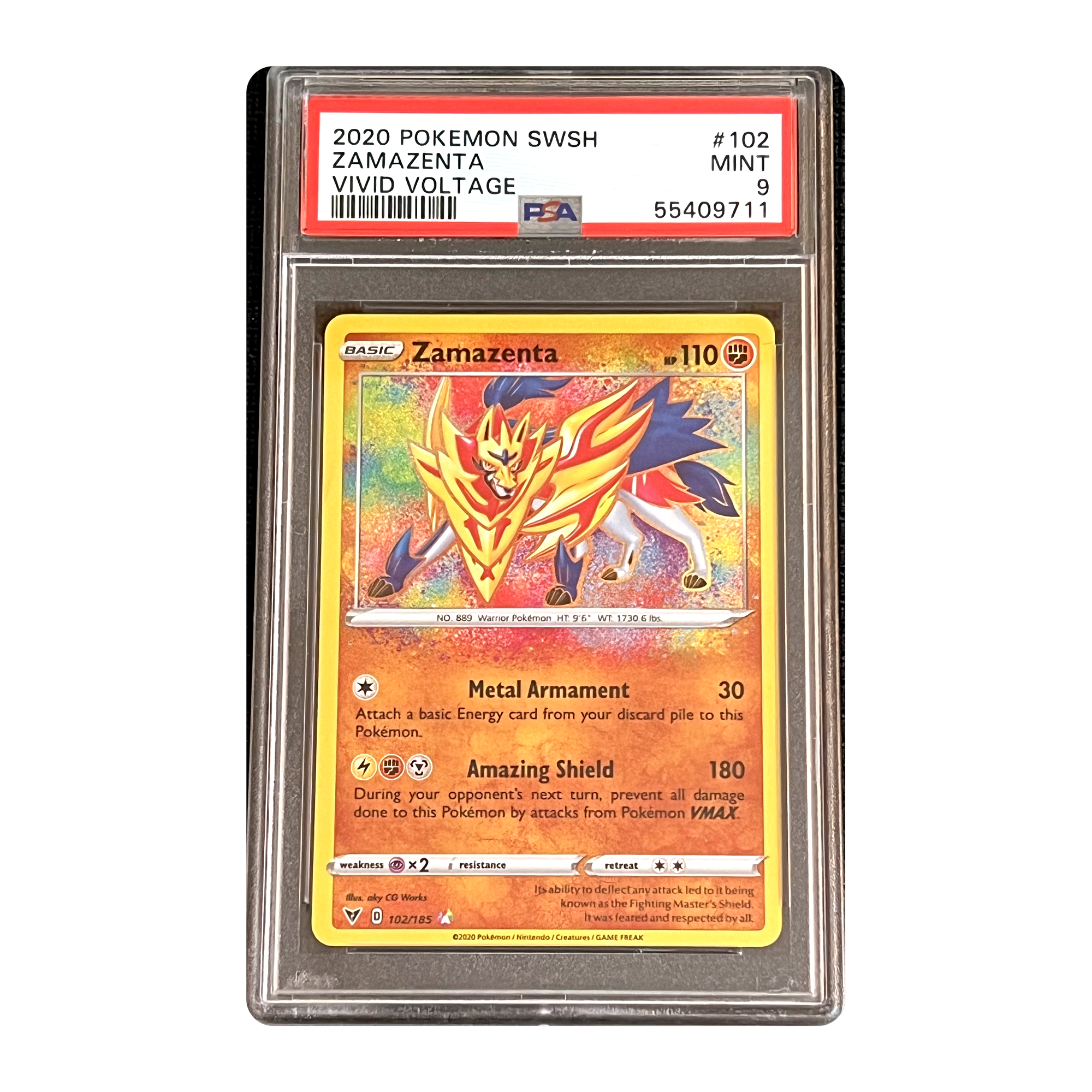 PSA 9 2020 Vivid Voltage Zamazenta