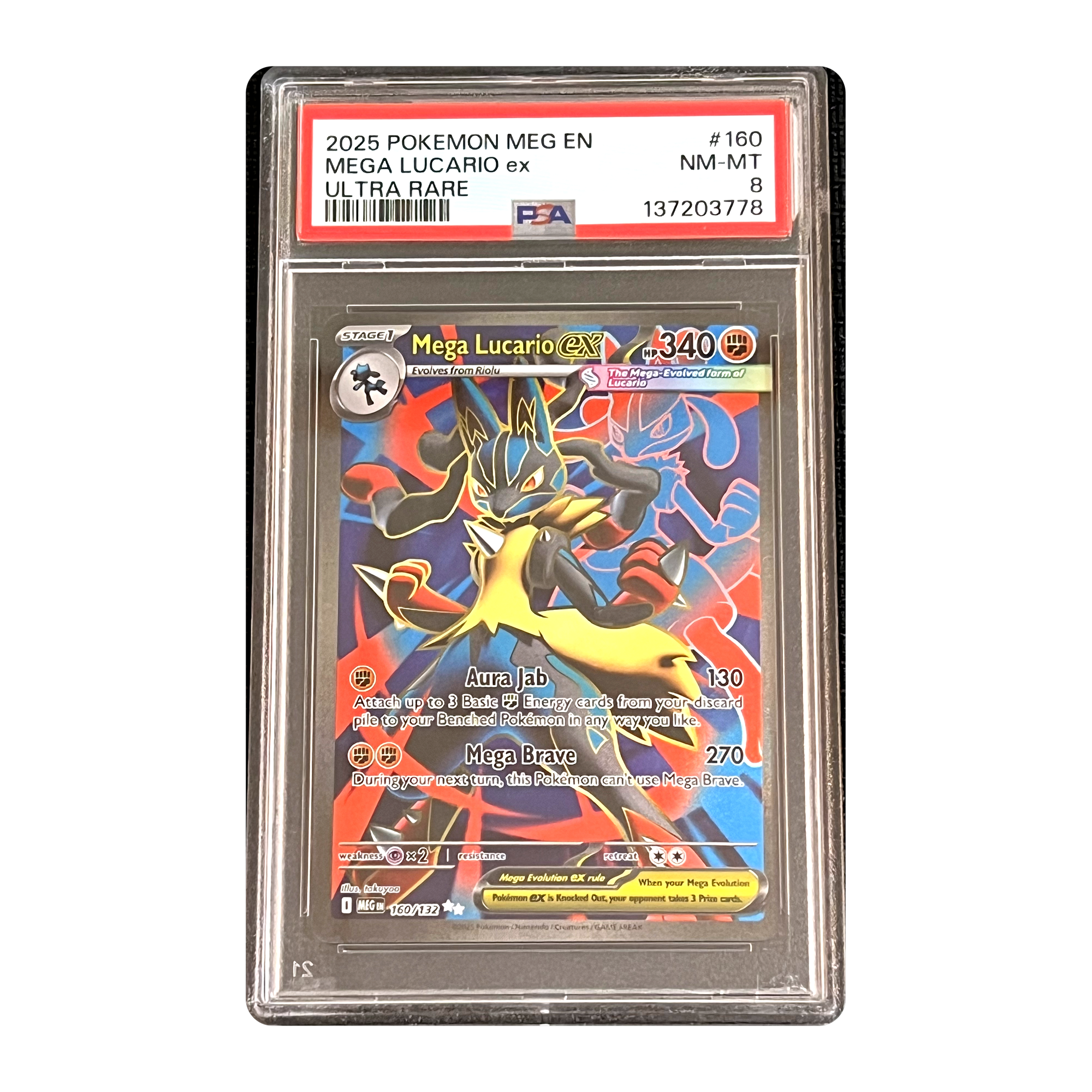 PSA 8 2025 Mega Evolution Mega Lucario ex