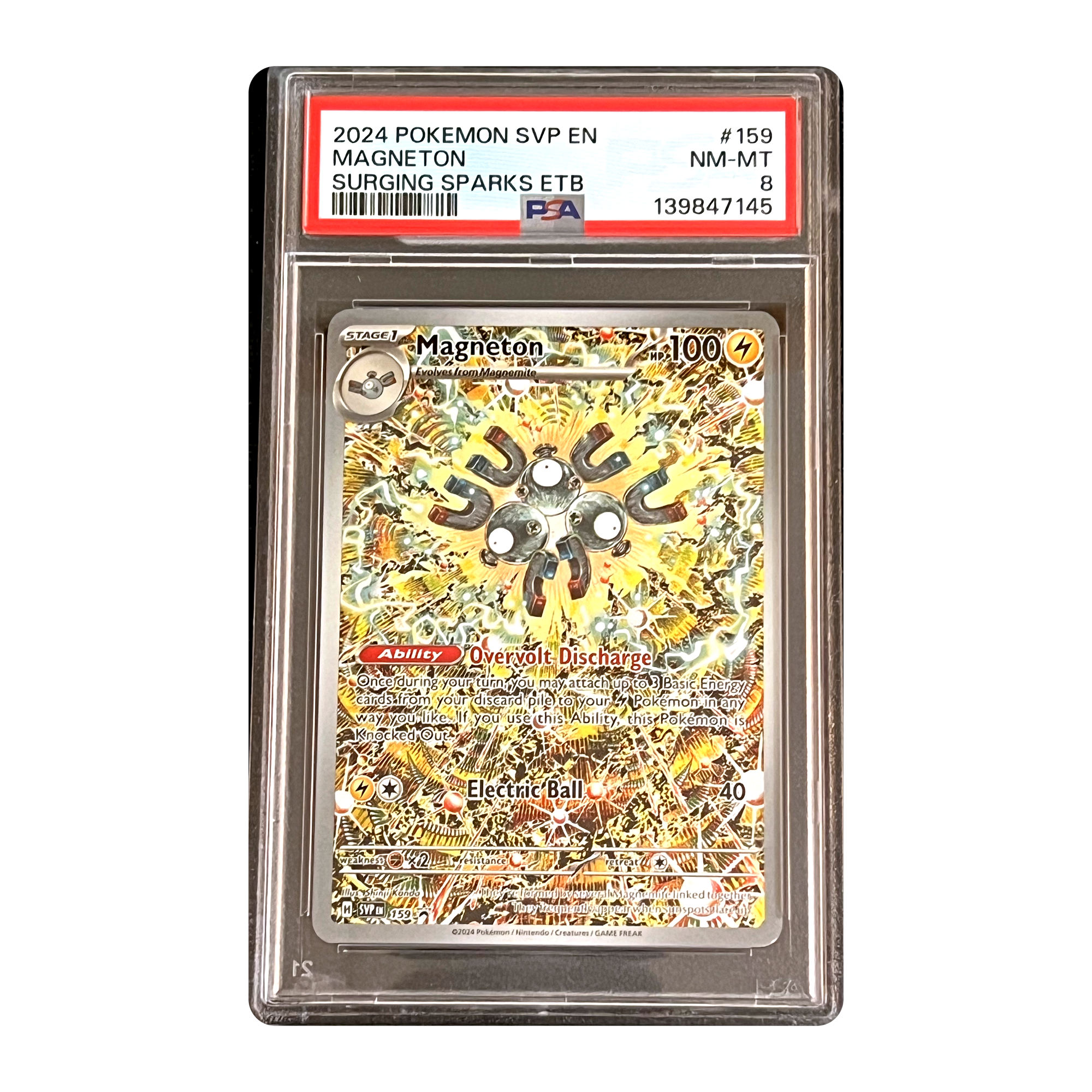 PSA 8 2024 Surging Sparks Magneton