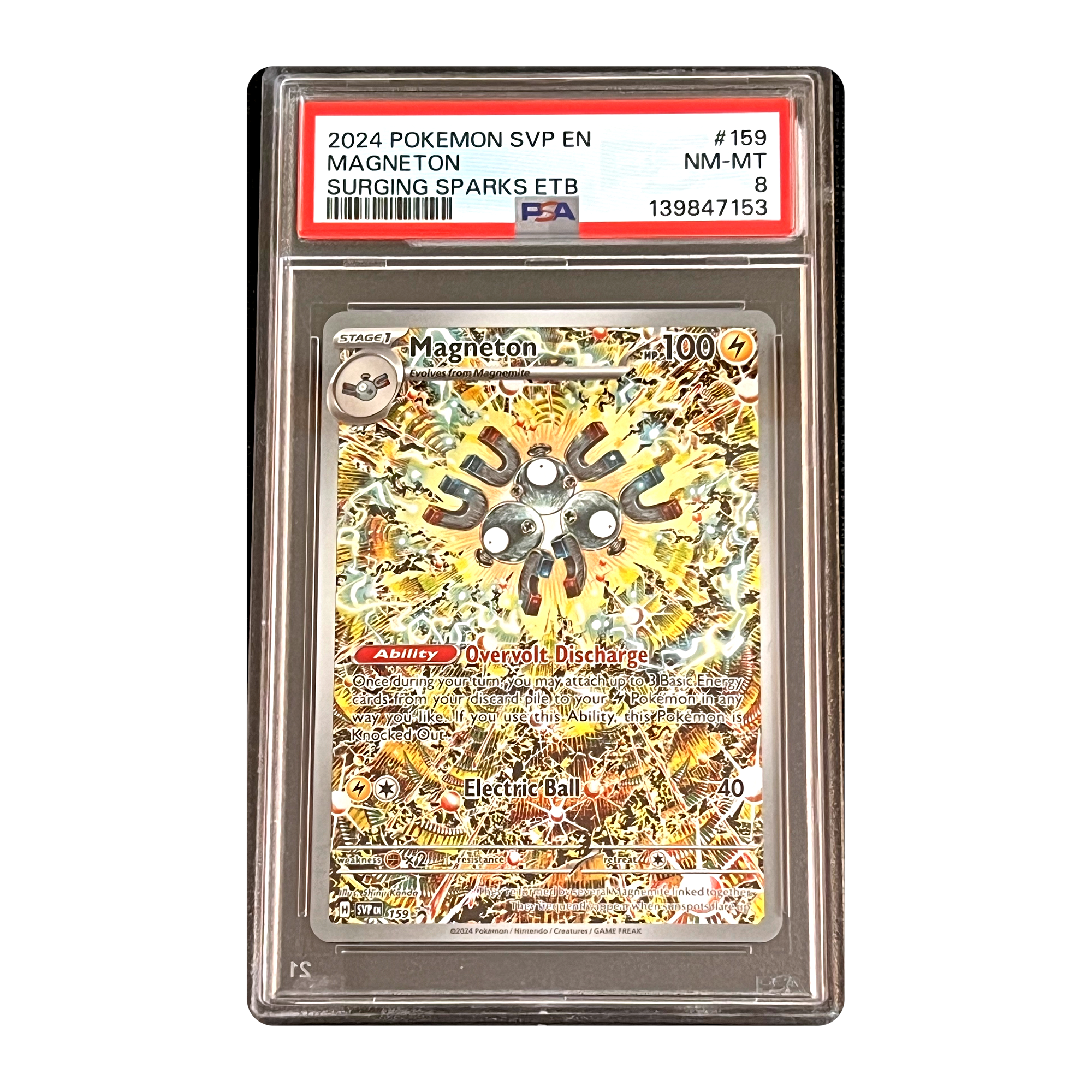 PSA 8 2024 Surging Sparks Magneton