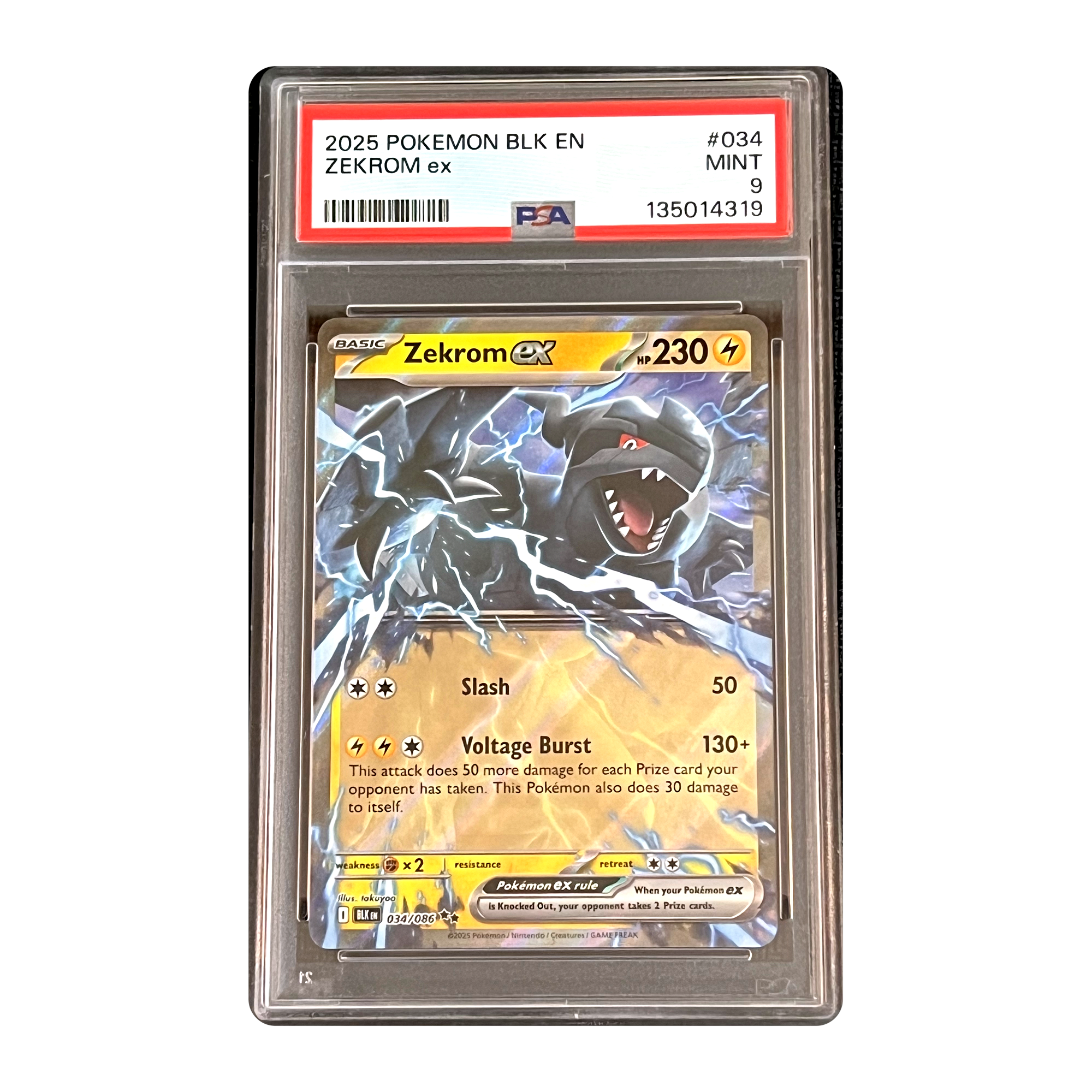 PSA 9 2025 Black Bolt Zekrom ex
