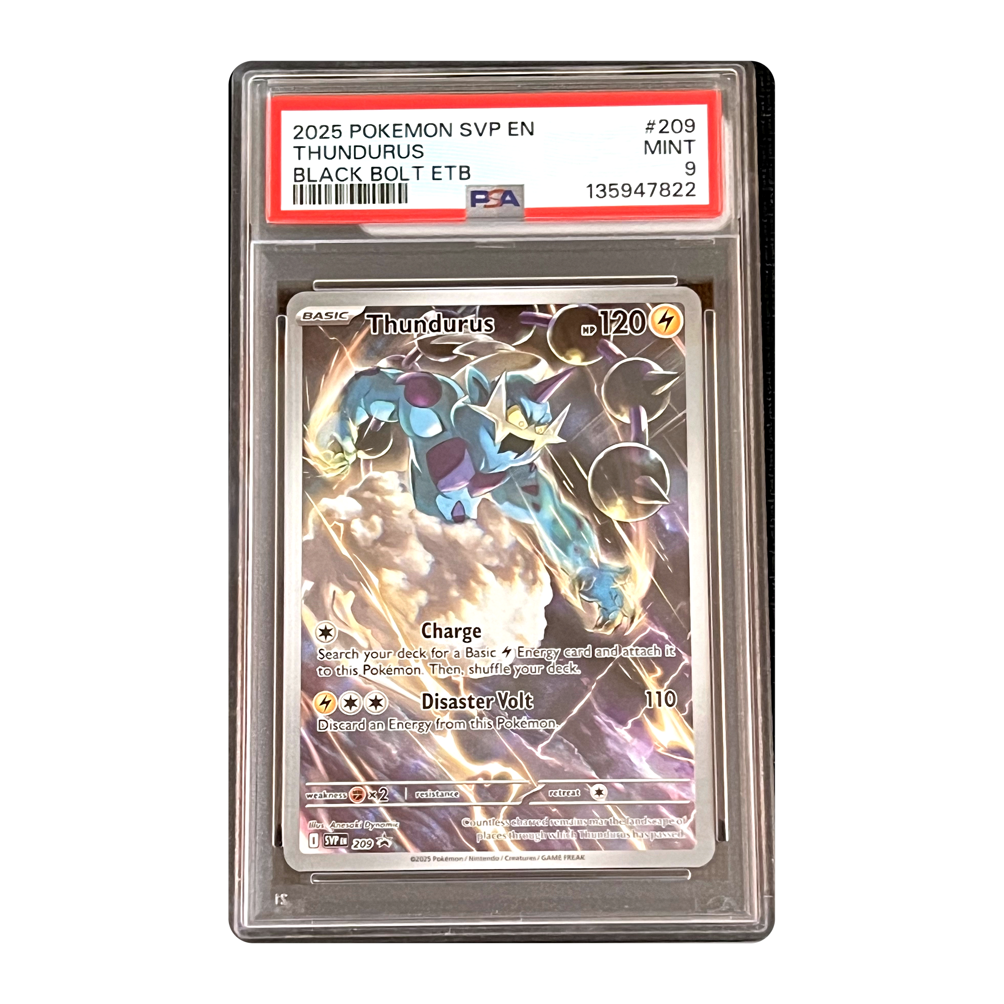 PSA 9 2025 Black Bolt Thundurus