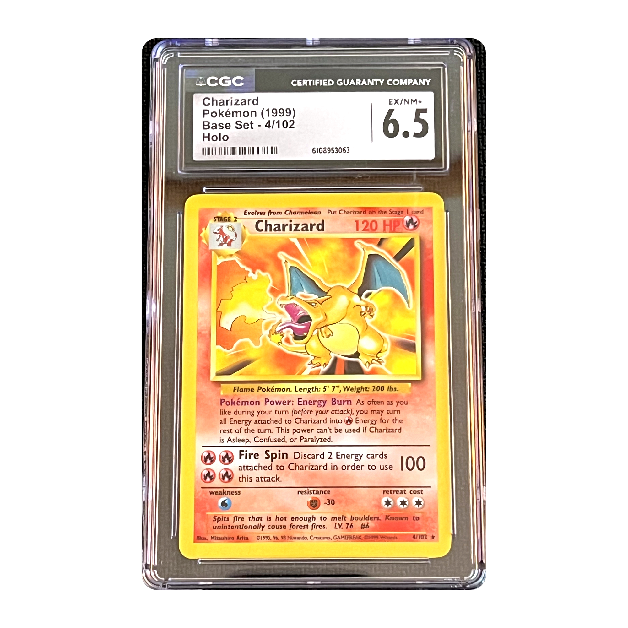 CGC 6.5 1999 Base Set Charizard