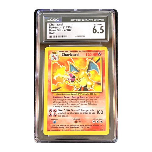 CGC 6.5 1999 Base Set Charizard