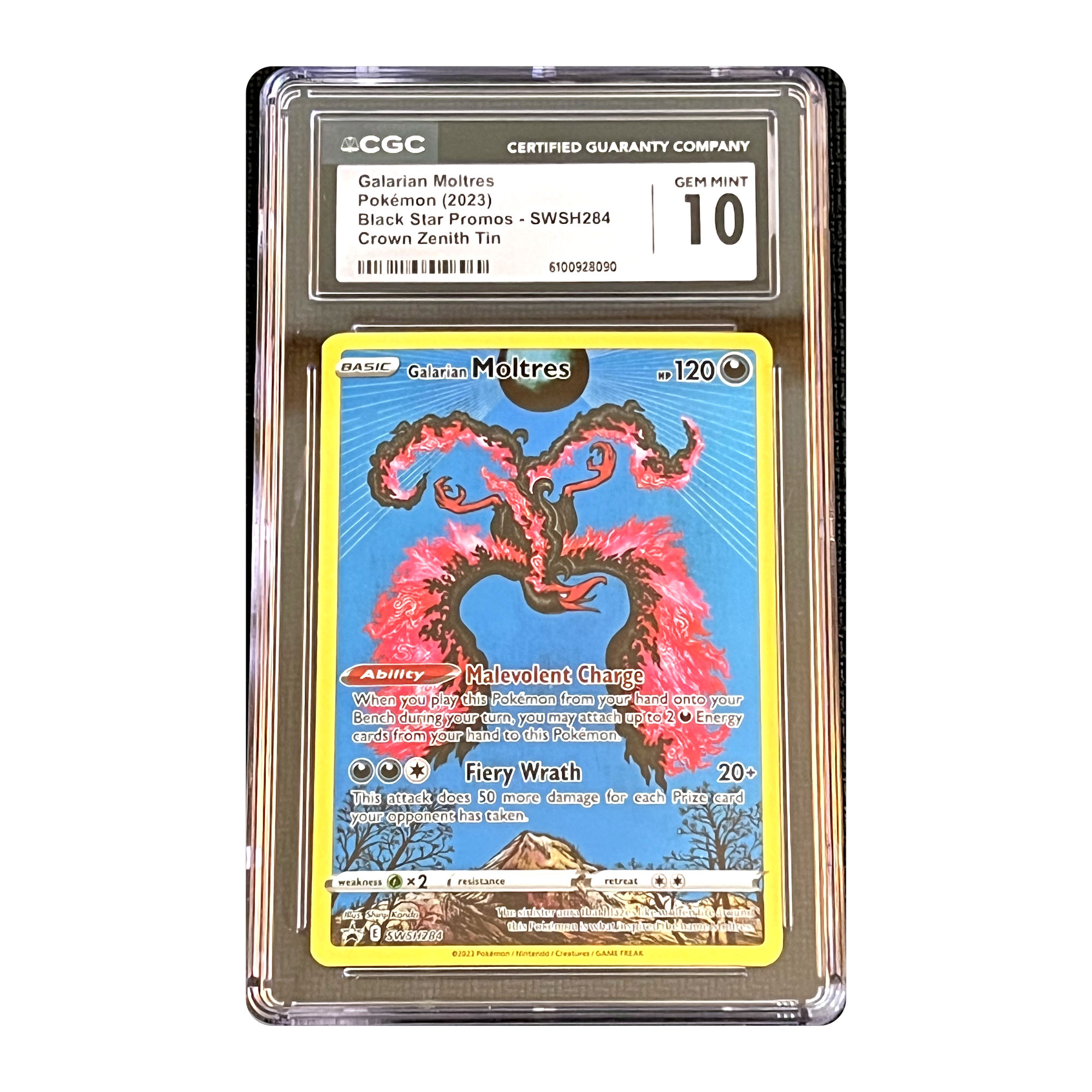 CGC 10 2023 Crown Zenith Galarian Moltres