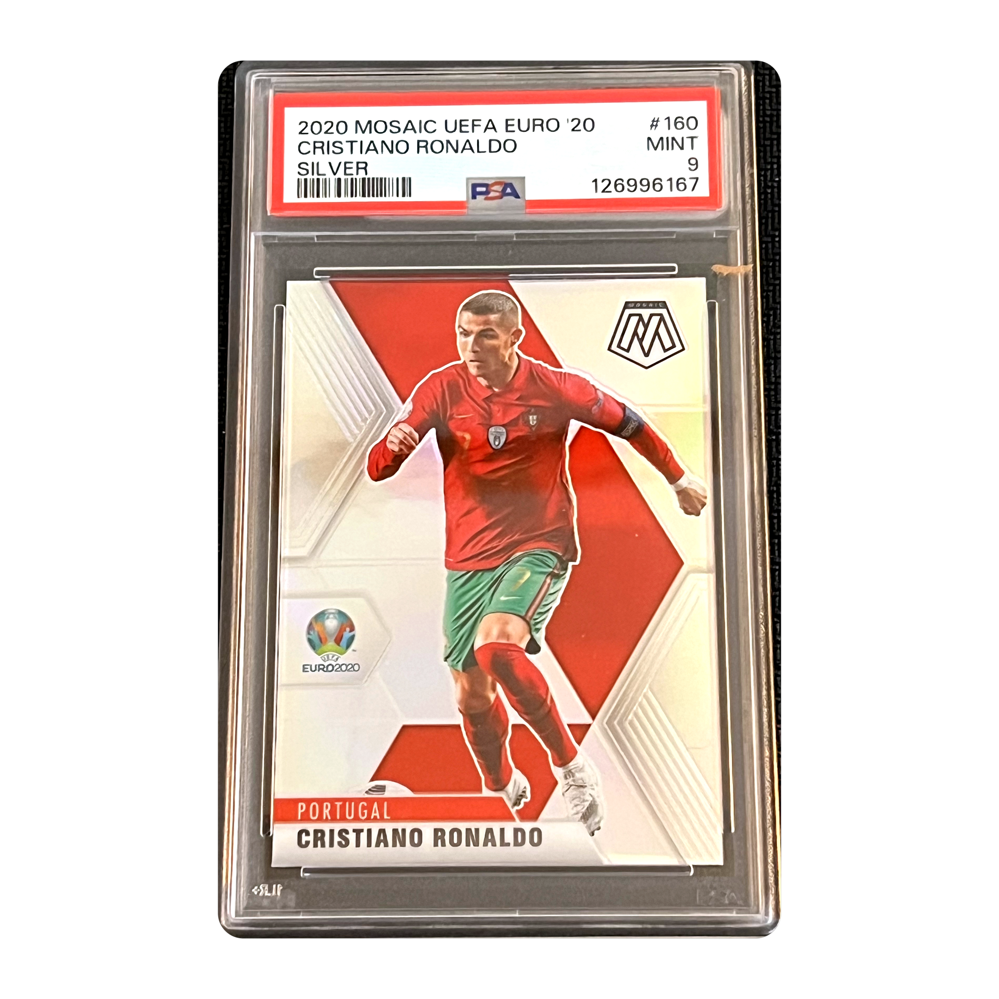 PSA 9 2020 Mosaic UEFA Euro '20 Cristiano Ronaldo Silver
