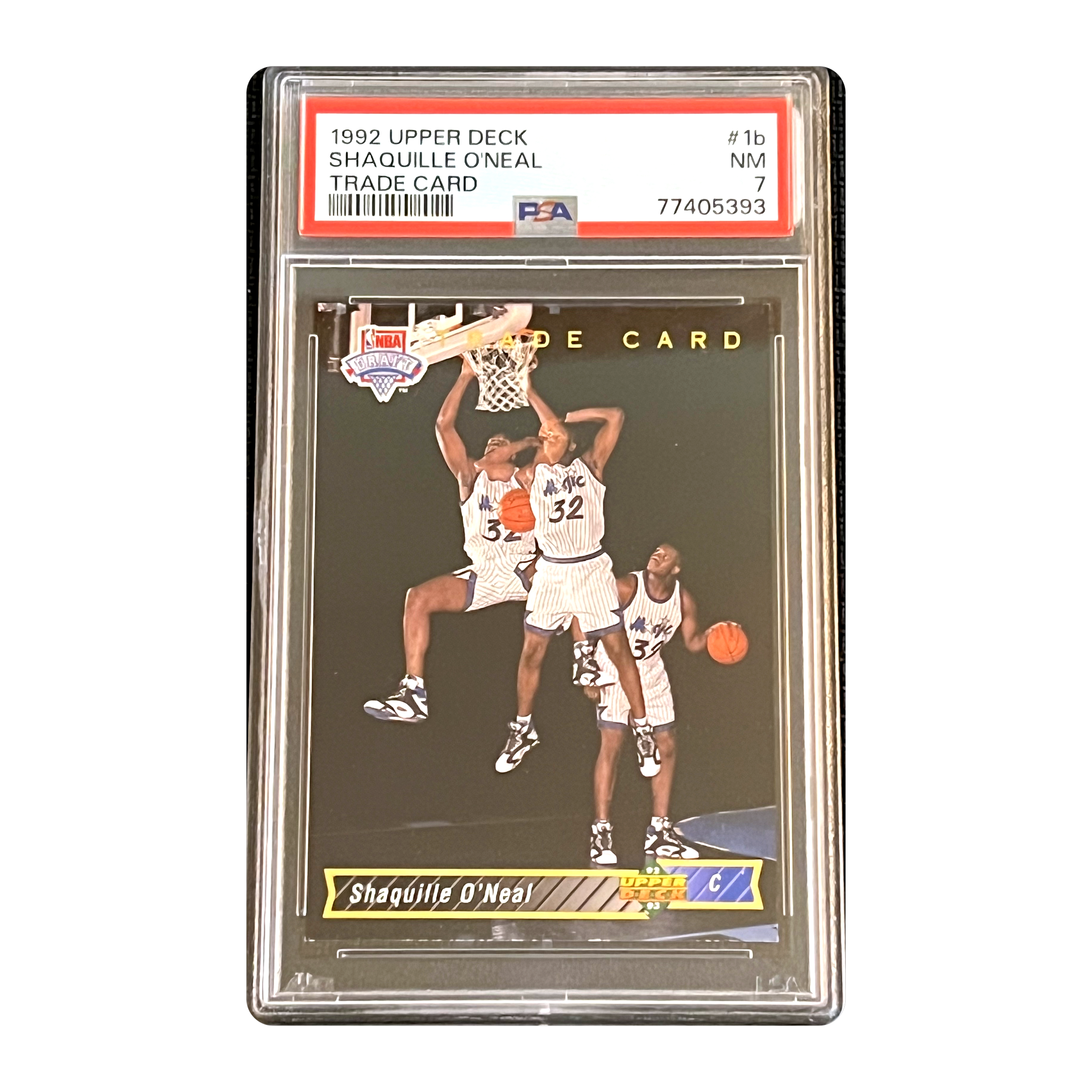 PSA 7 1992 Upper Deck Shaquille O'Neal Trade Card