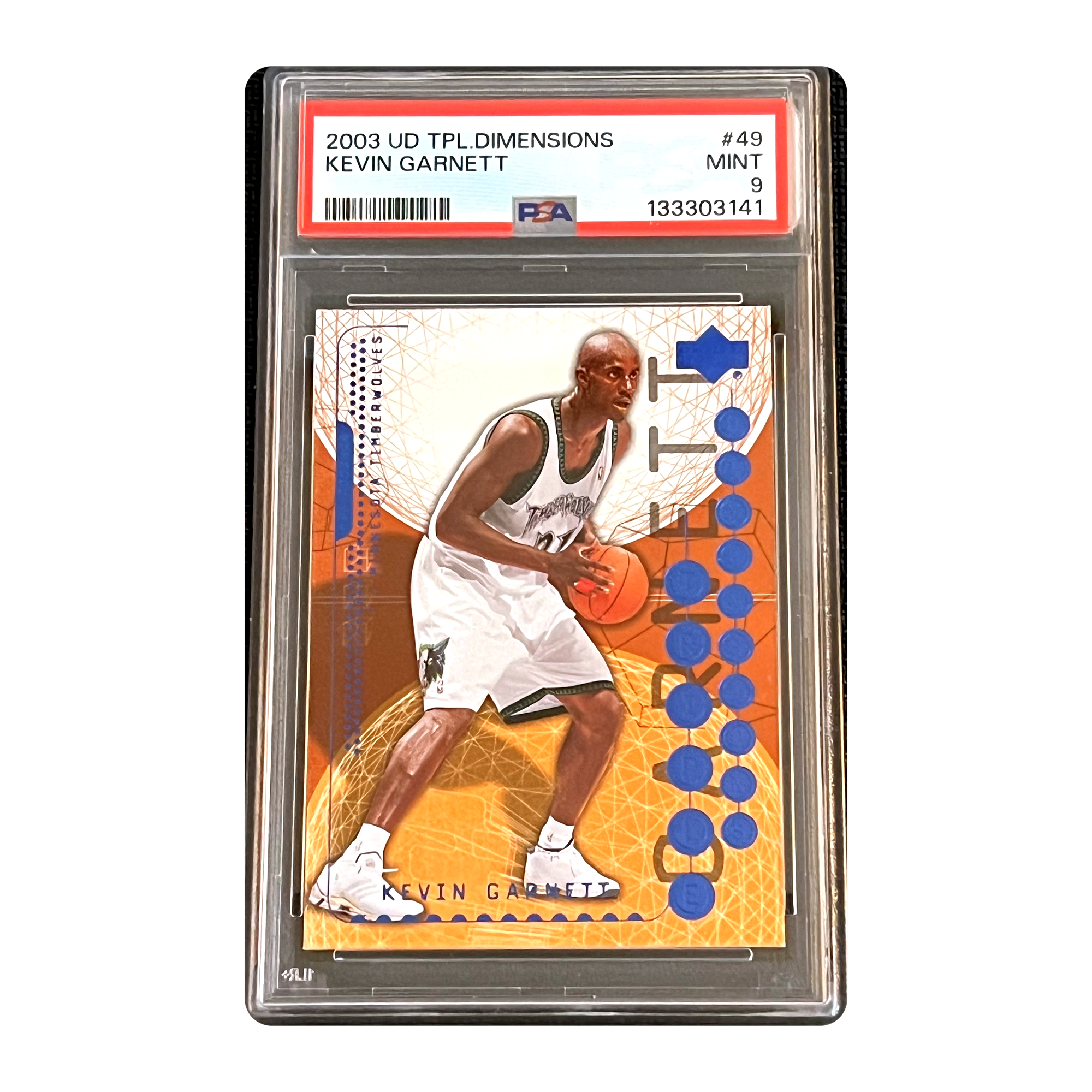 PSA 9 2003 UD Triple Dimensions Kevin Garnett