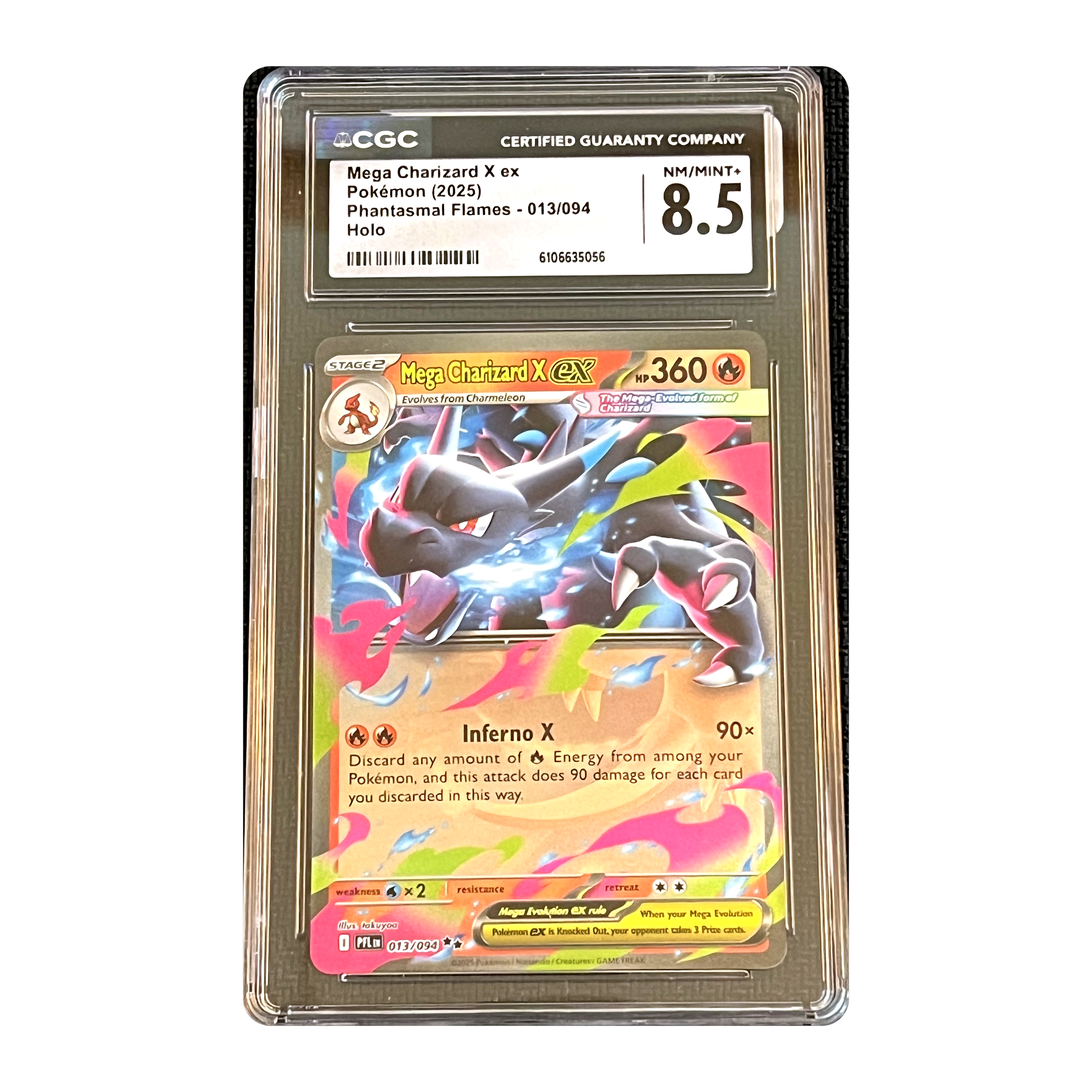 CGC 8.5 2025 Phantasmal Flames Mega Charizard X ex