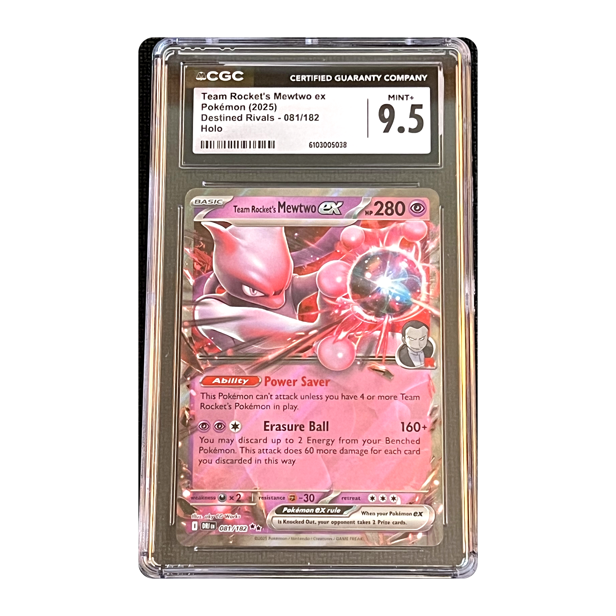 CGC 9.5 2025 Destined Rivals Team Rocket's Mewtwo ex