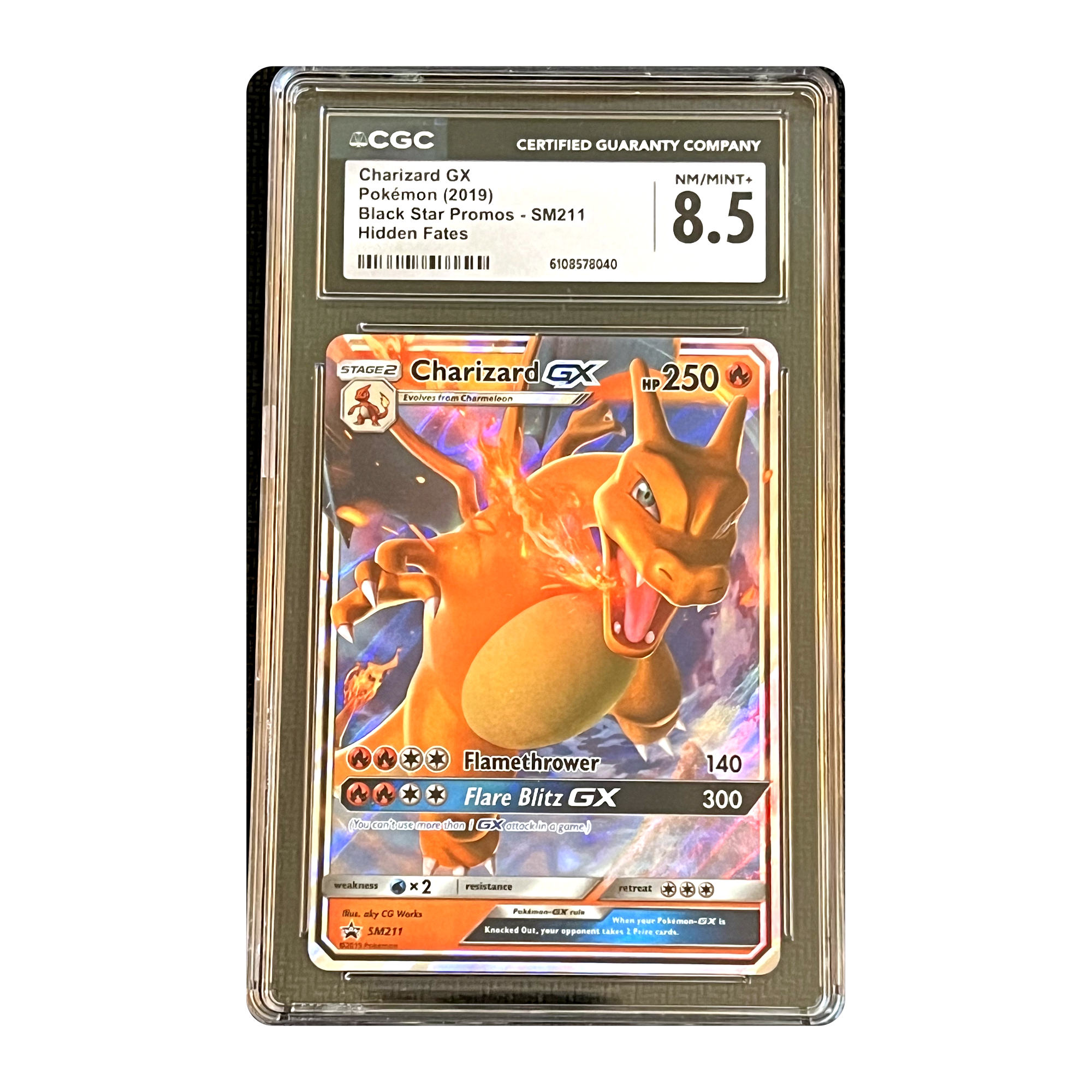 CGC 8.5 2019 Hidden Fates Charizard GX