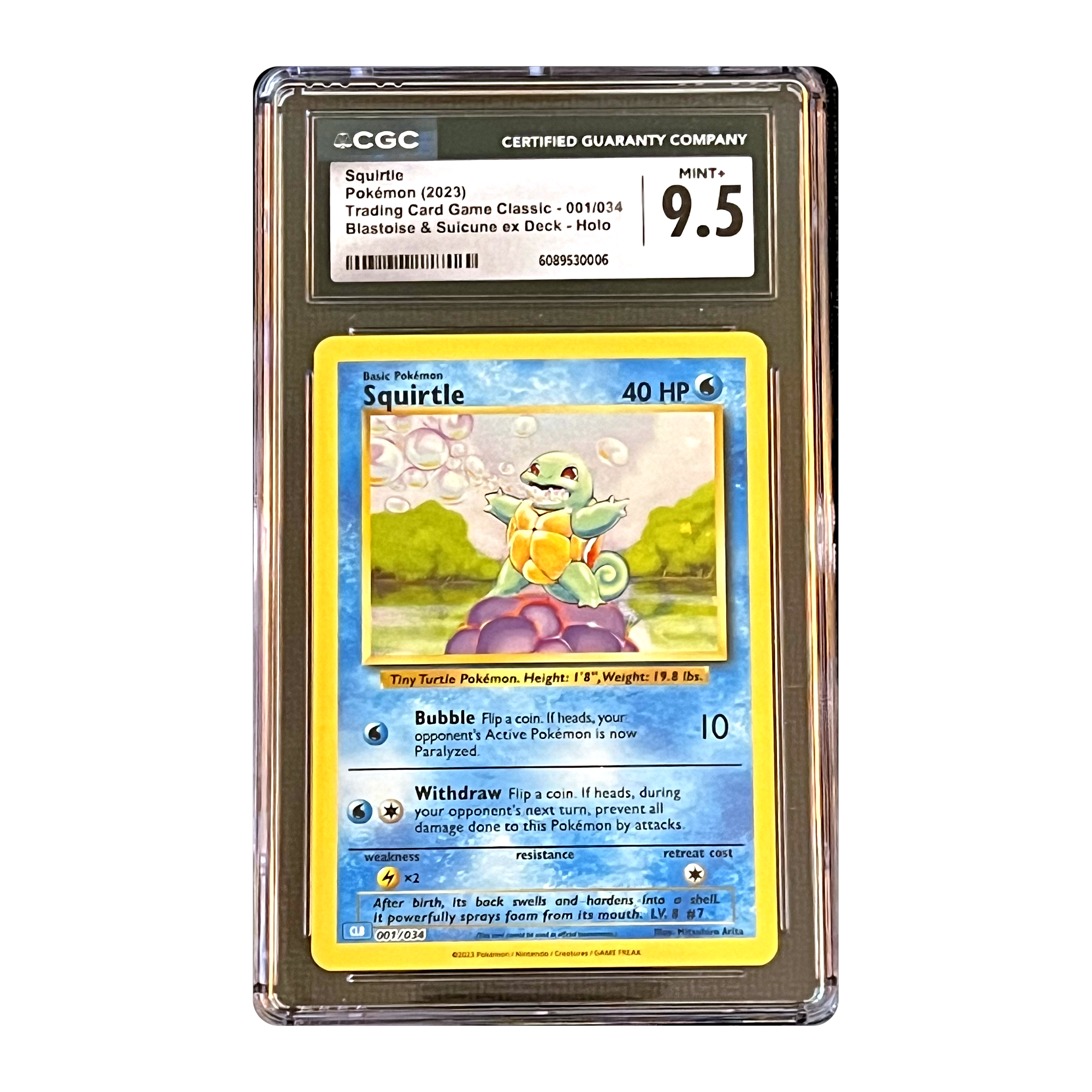 CGC 9.5 2023 Trading Card Game Classic Squirtle