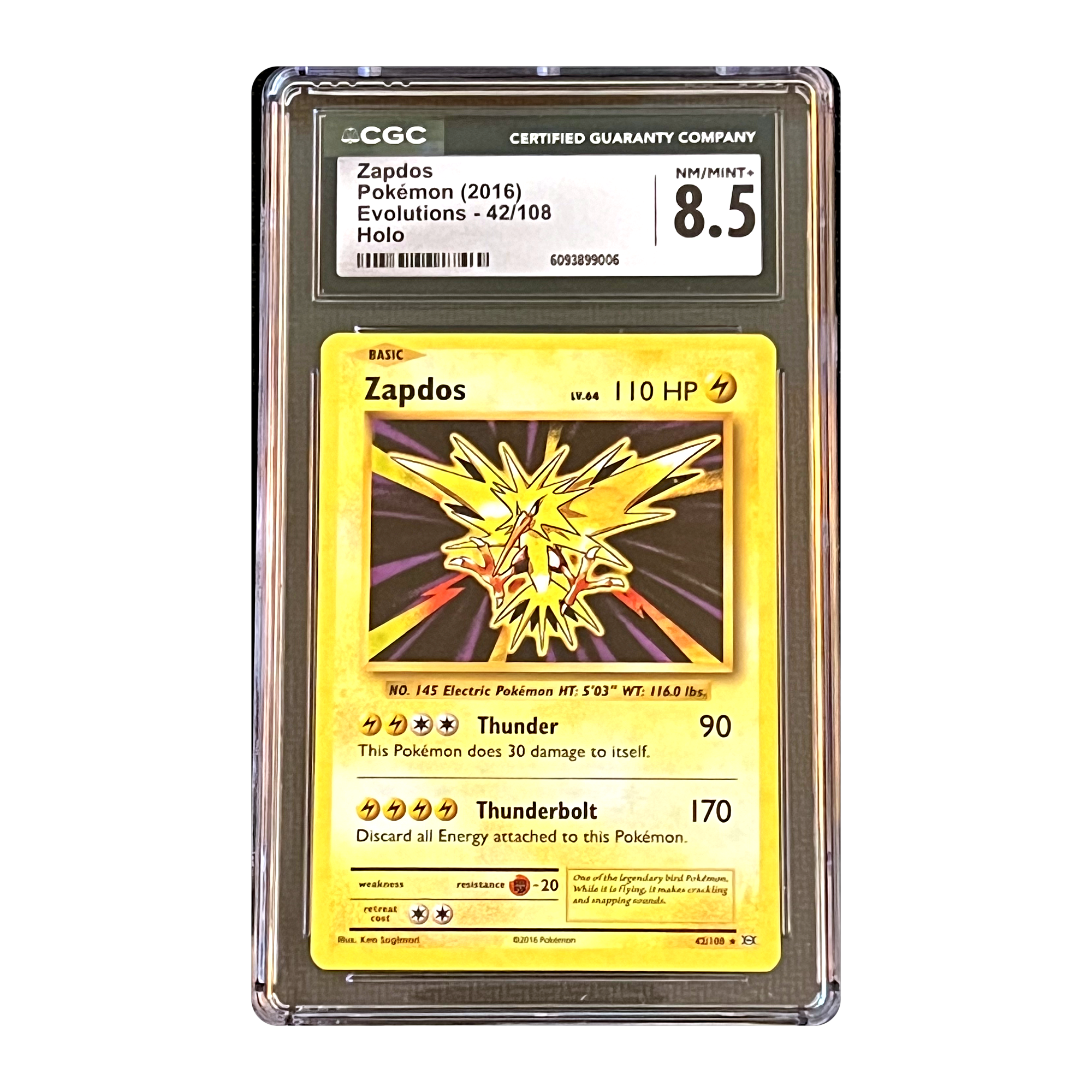 CGC 8.5 2016 Evolutions Zapdos