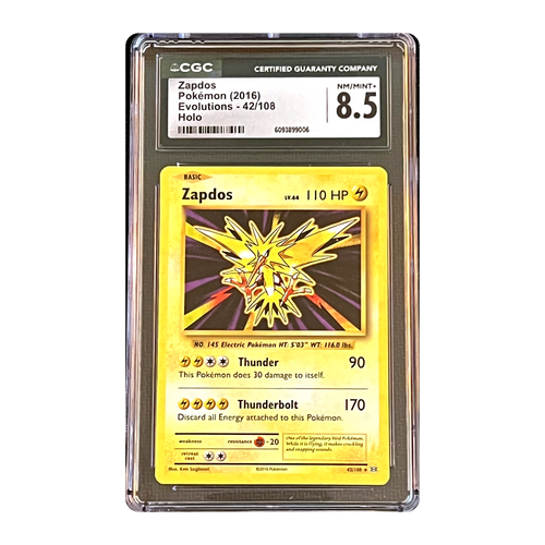 CGC 8.5 2016 Evolutions Zapdos