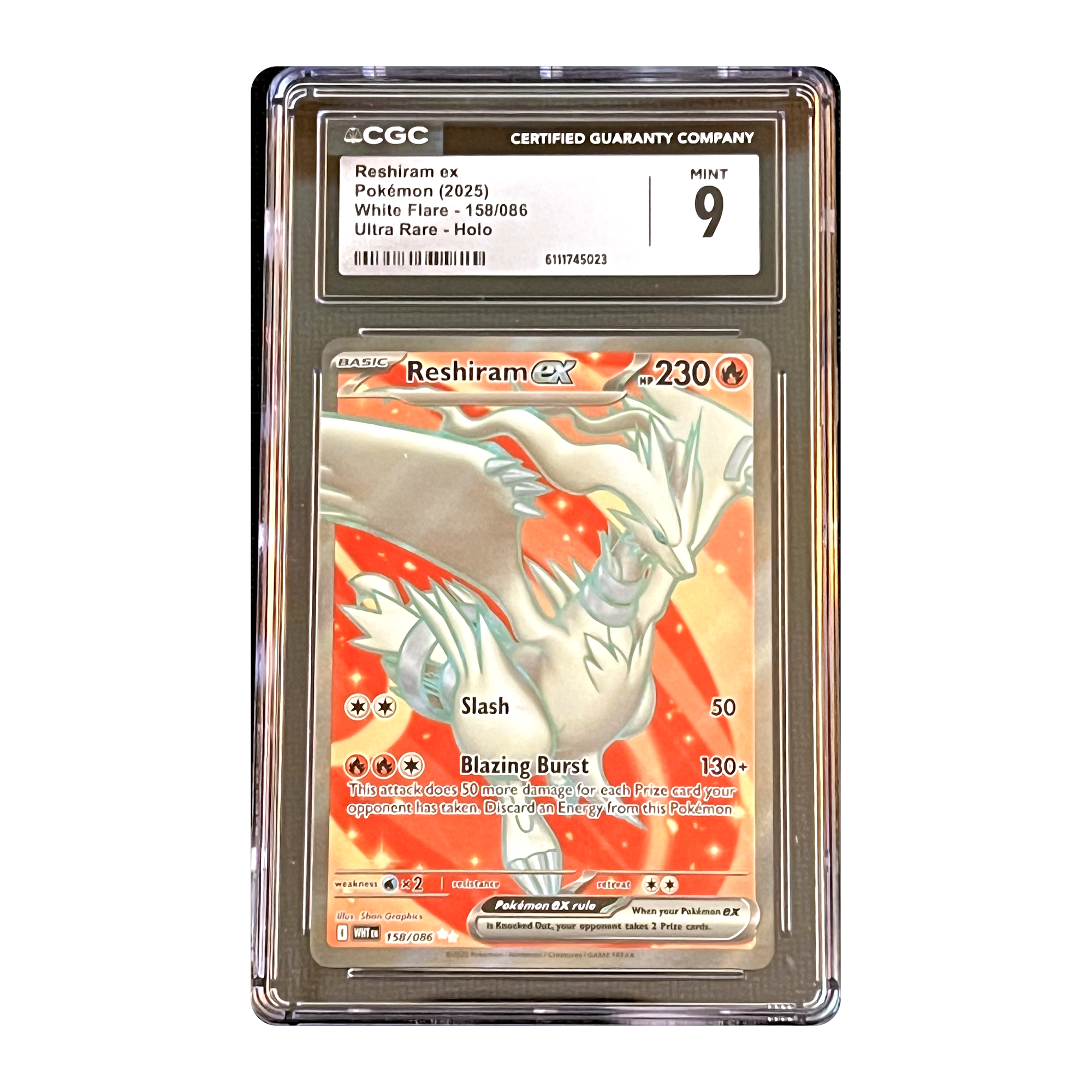 CGC 9 2025 White Flare Reshiram ex