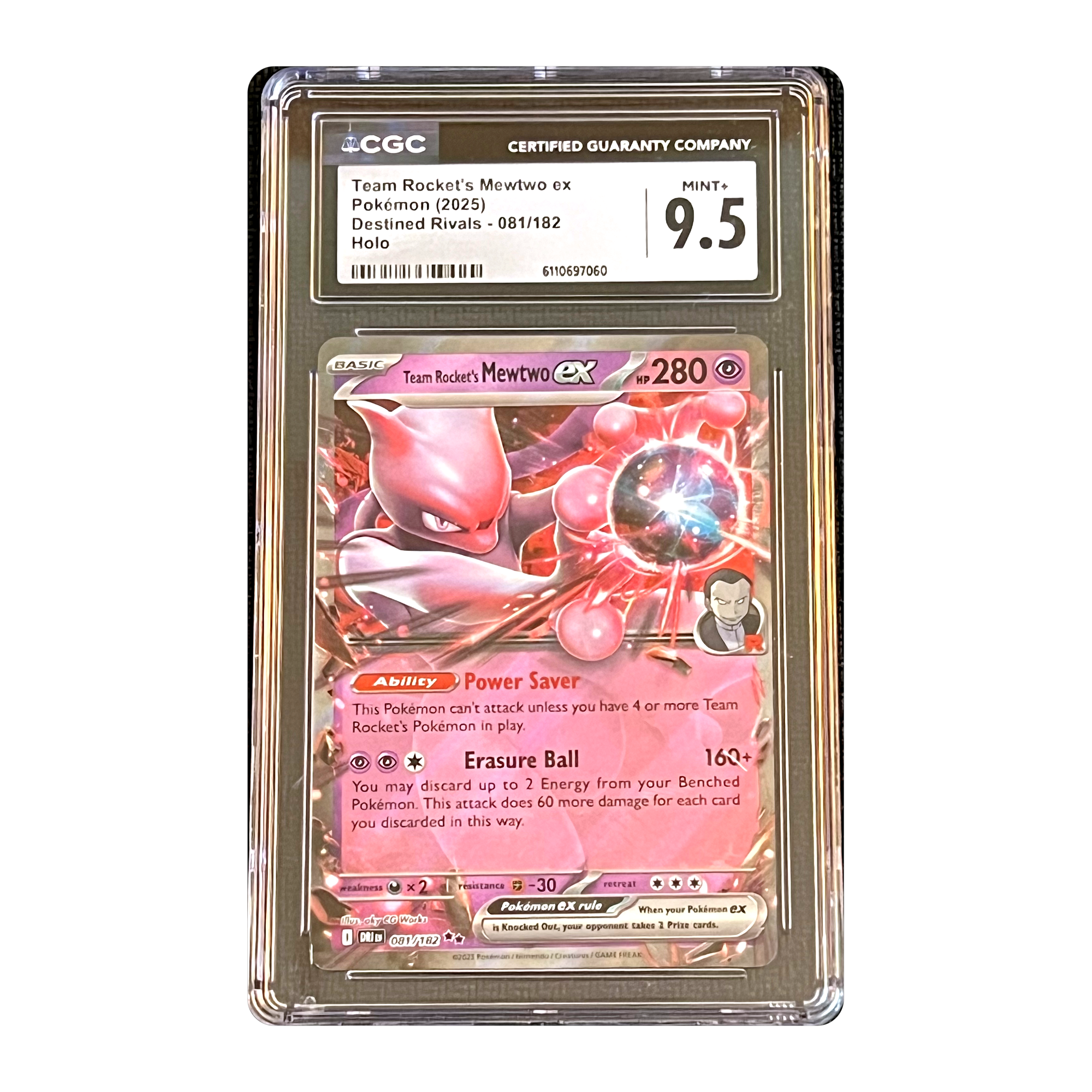 CGC 9.5 2025 Destined Rivals Team Rocket's Mewtwo ex