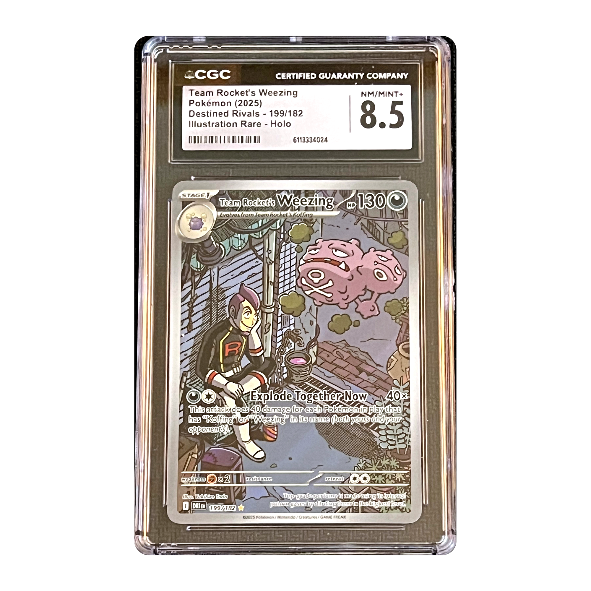 CGC 8.5 2025 Destined Rivals Team Rocket's Weezing