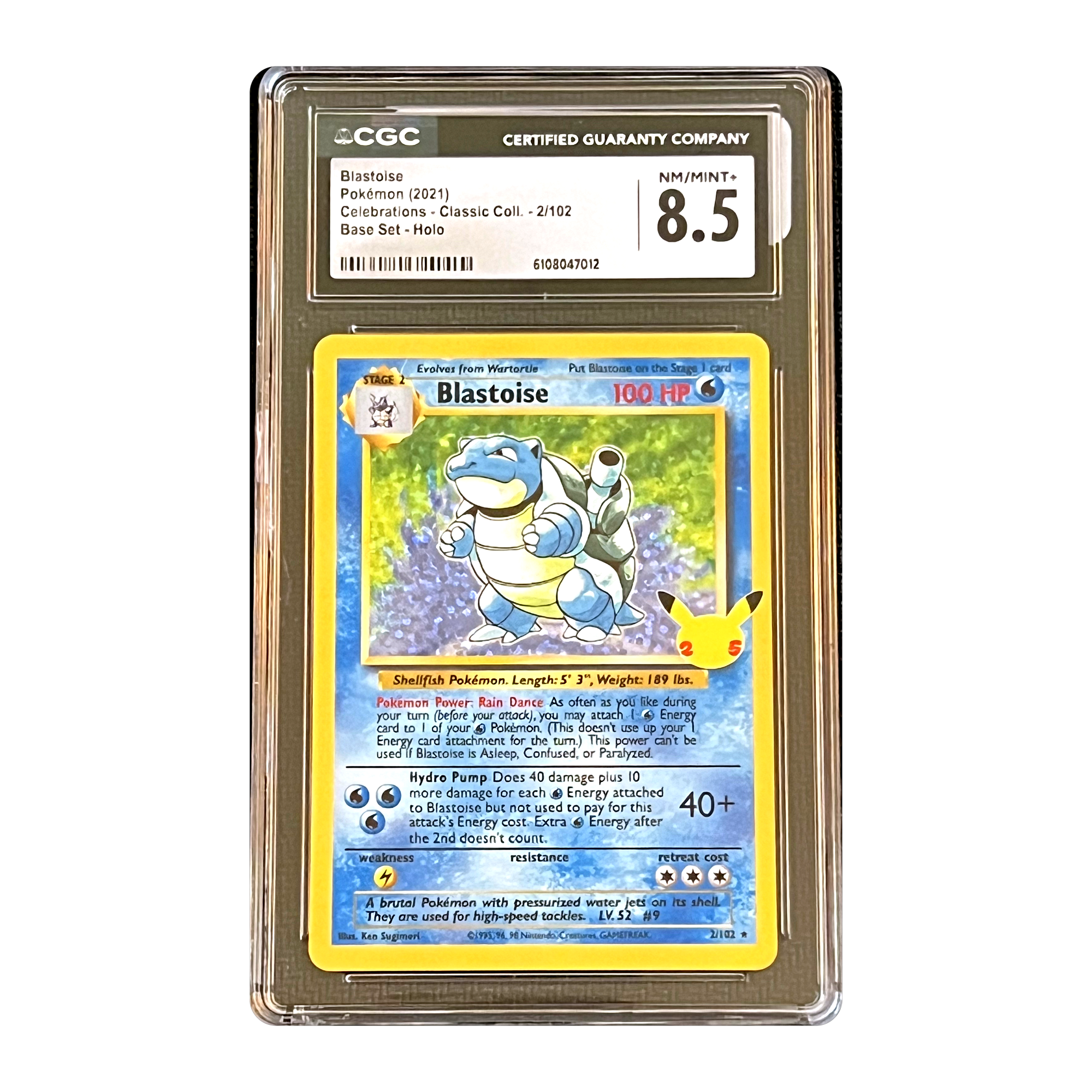 CGC 8.5 2021 Celebrations Classic Collection Blastoise