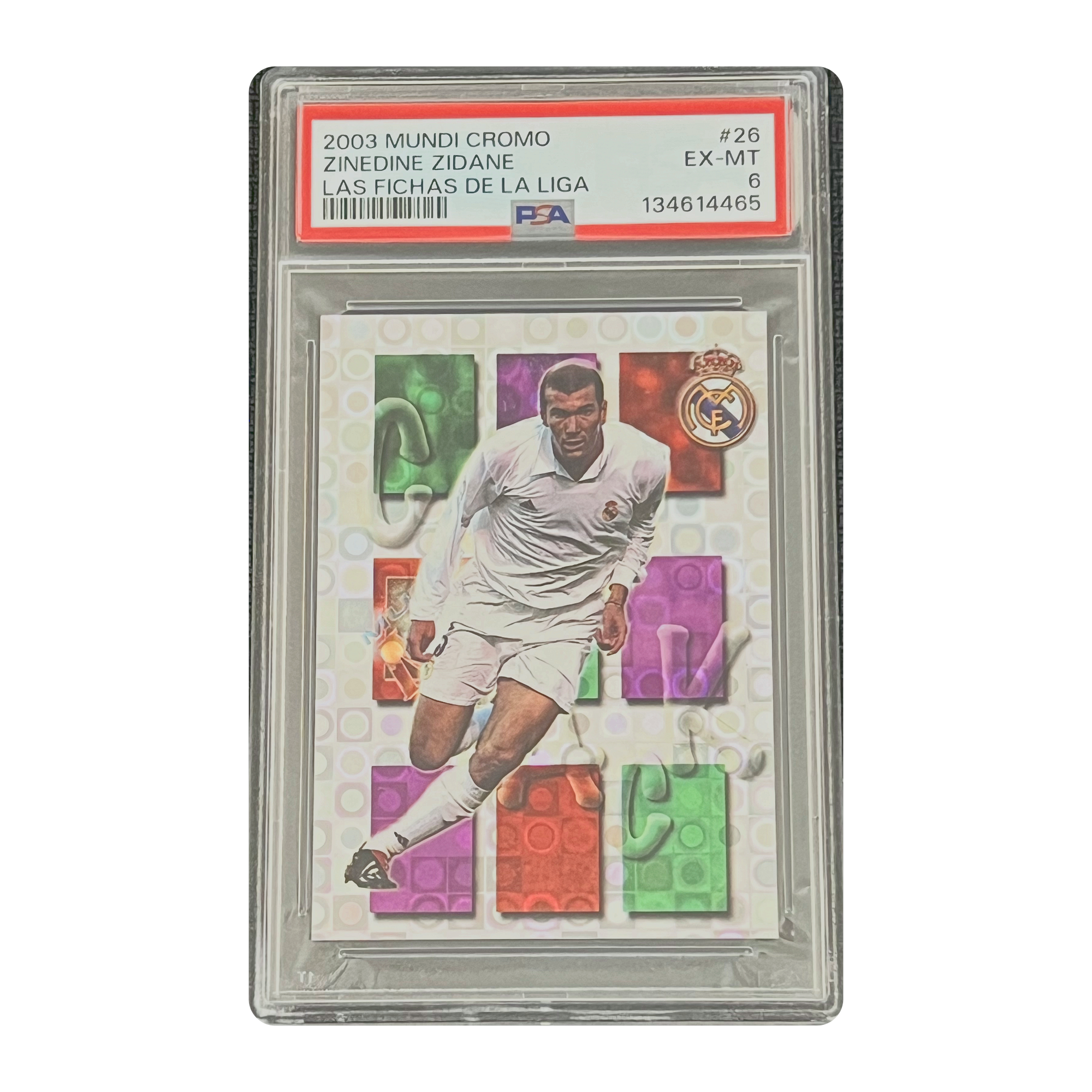 PSA 6 2003 Mundi Cromo Las Fichas De La Liga Zinedine Zidane