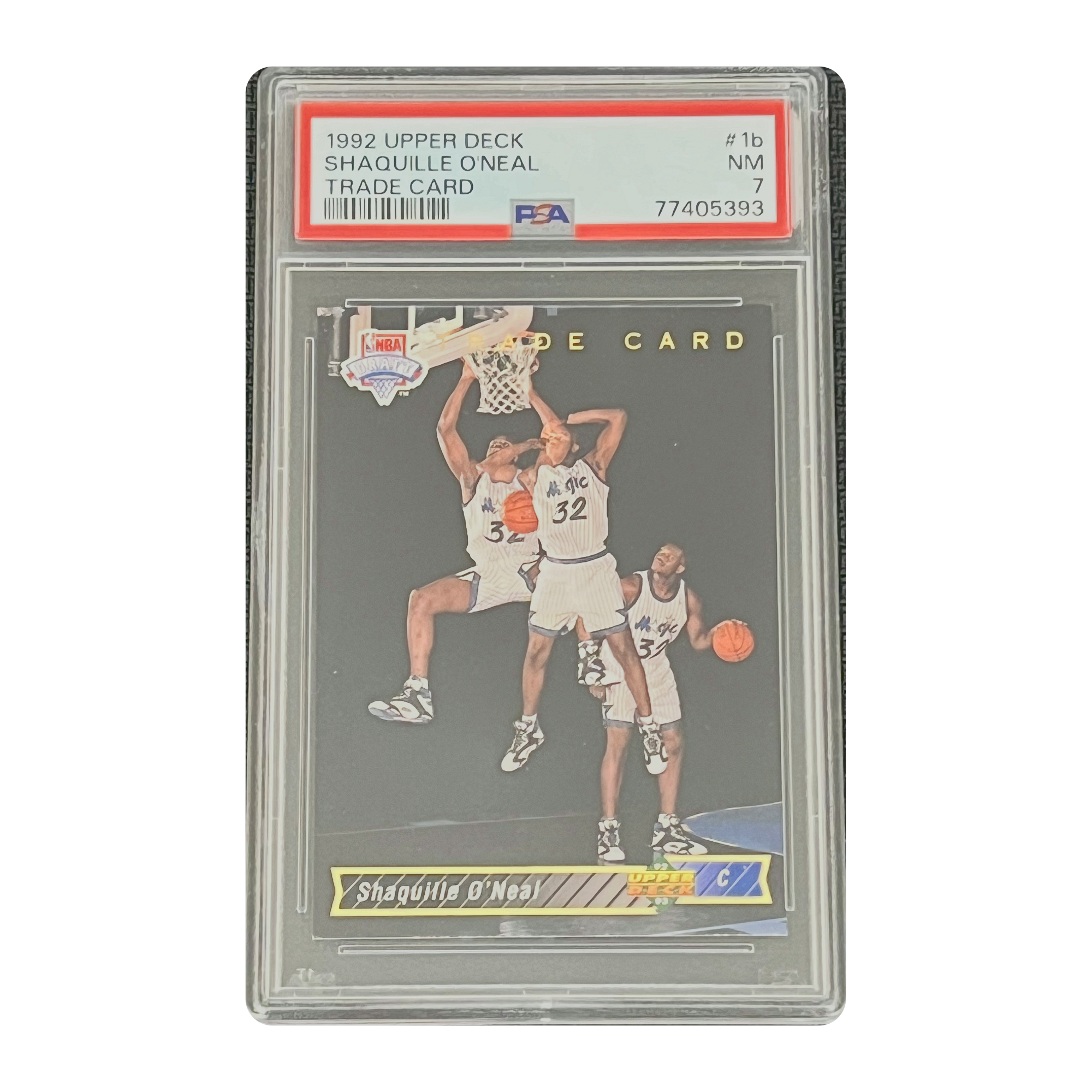 PSA 7 1992 Upper Deck Trade Card Shaquille O'Neal