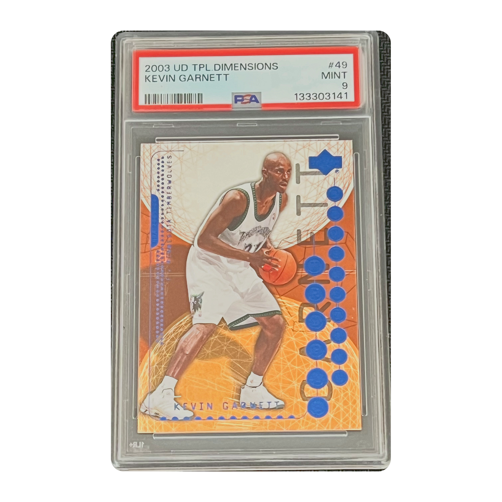 PSA 9 2003 UD Triple Dimensions Kevin Garnett