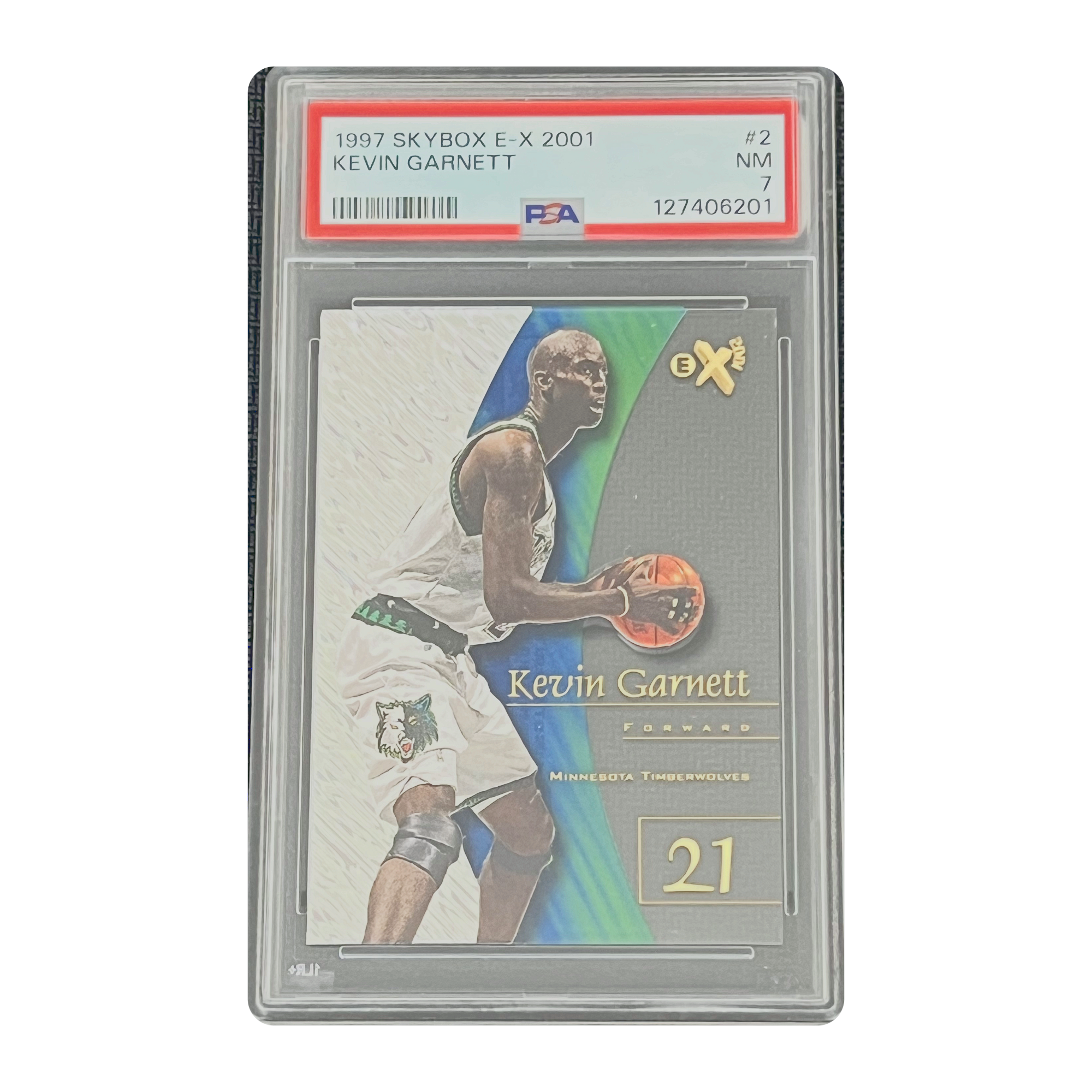 PSA 7 1997 Skybox E-X 2001 Kevin Garnett