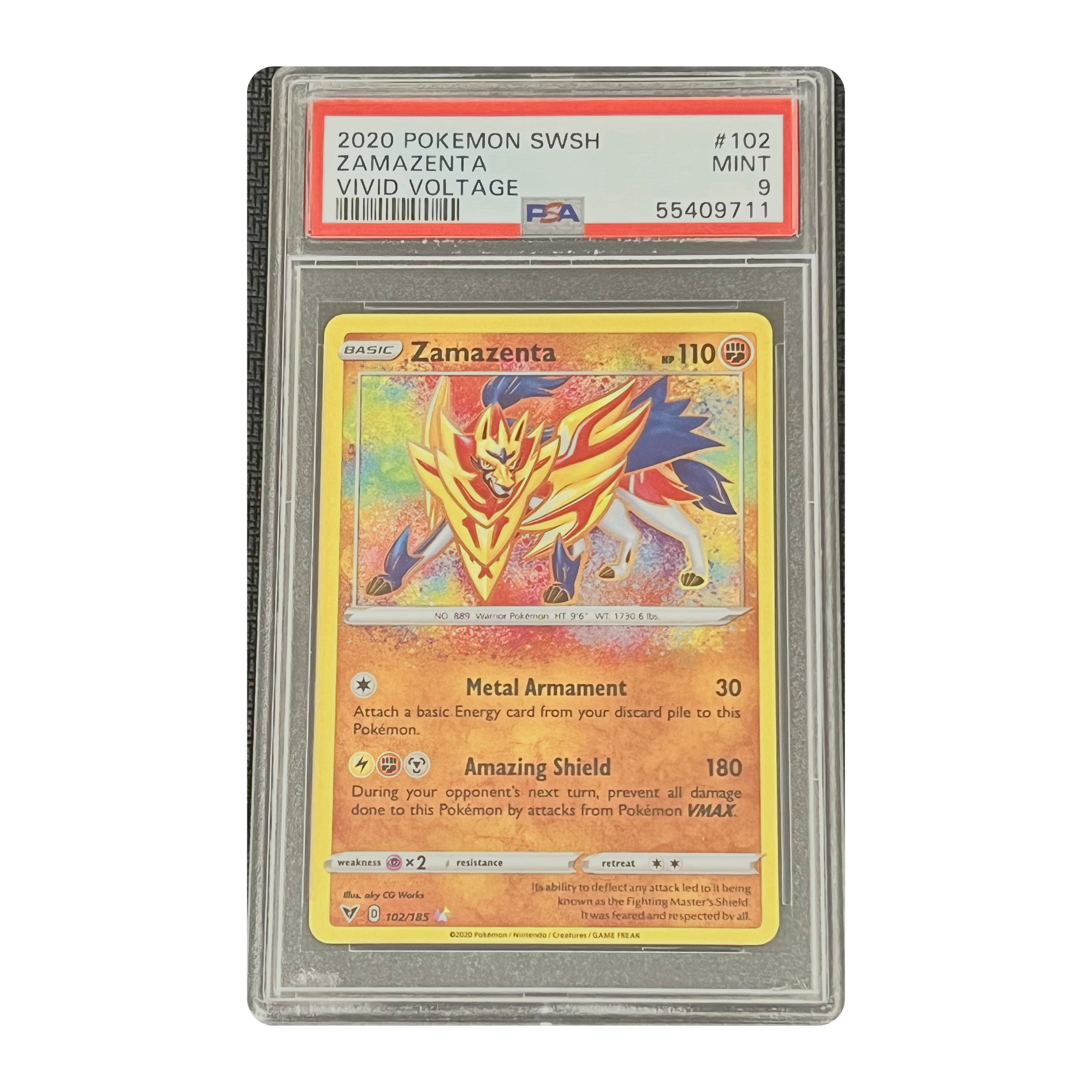 PSA 9 2020 Vivid Voltage Zamazenta