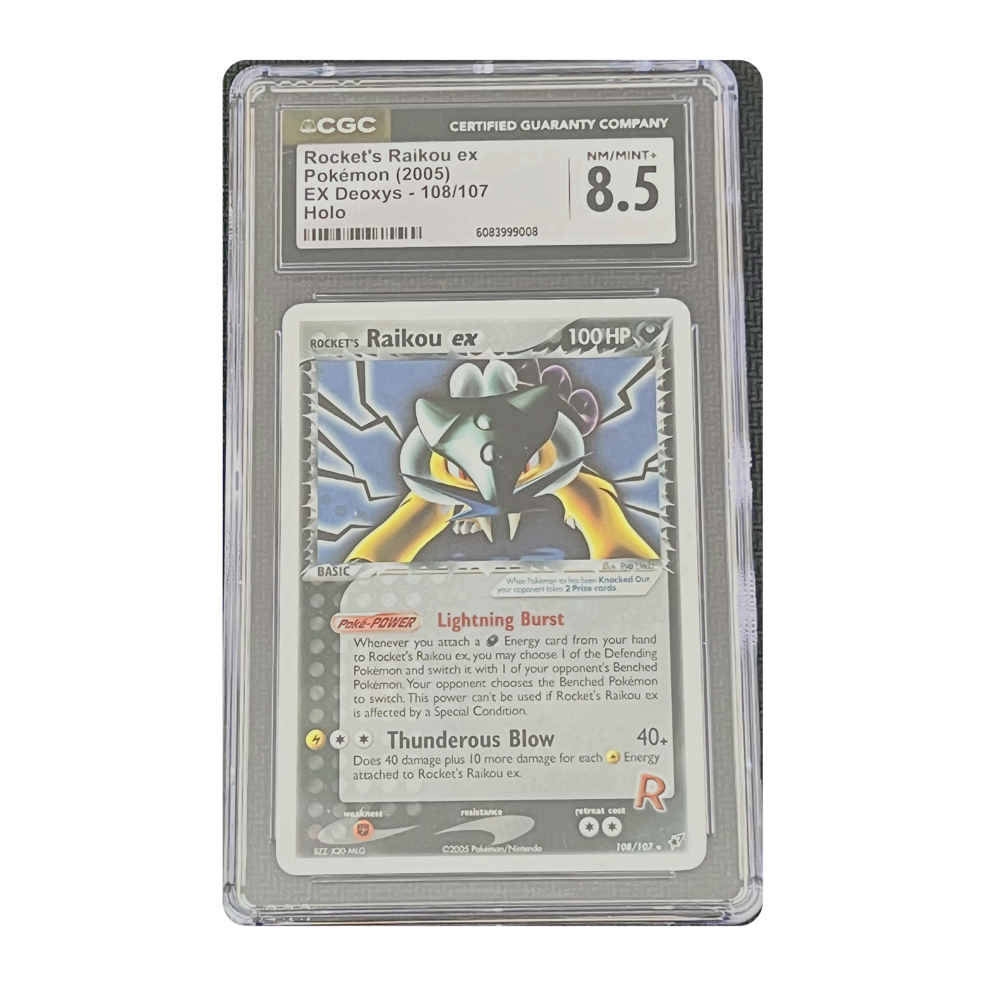 CGC 8.5 2005 EX Deoxys Rocket's Raikou ex
