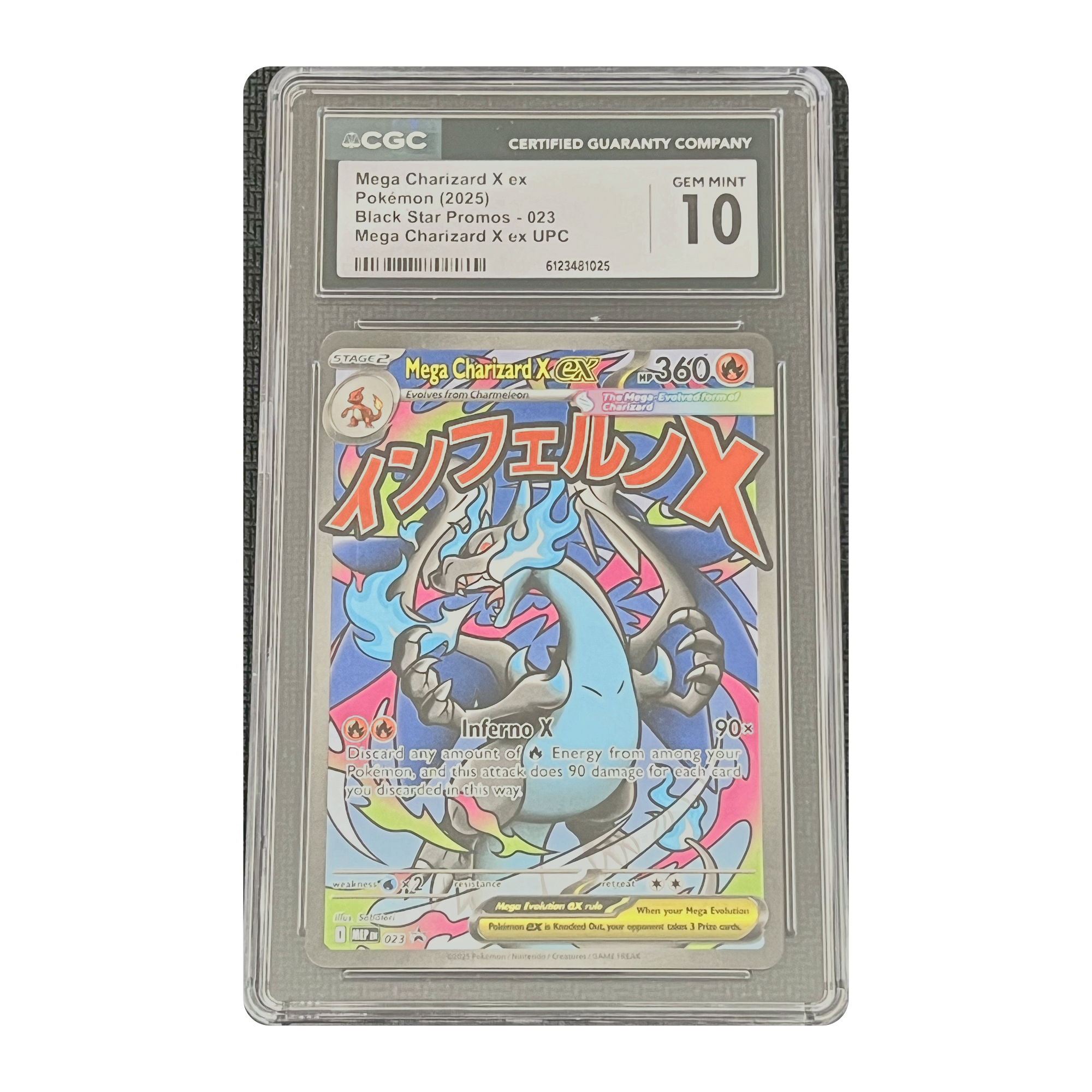 CGC 10 2025 Black Star Promos Mega Charizard X ex