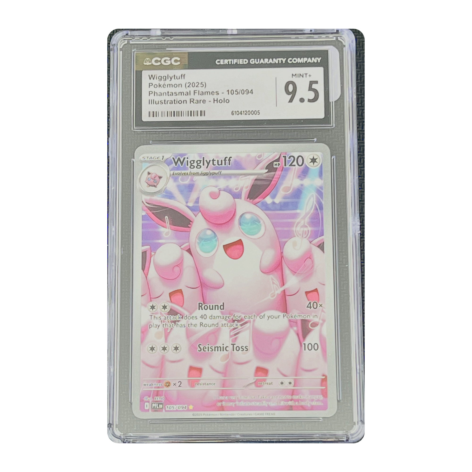 CGC 9.5 2025 Phantasmal Flames Wigglytuff