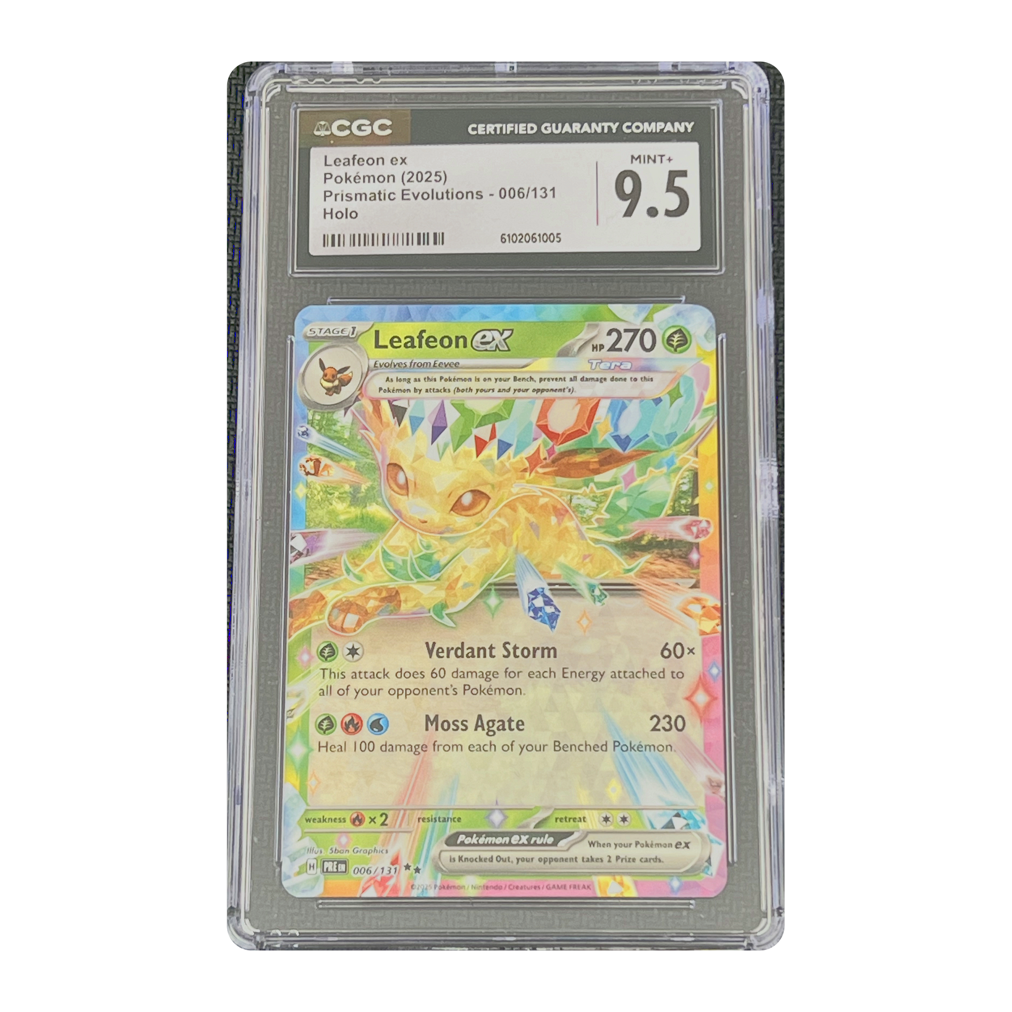 CGC 9.5 2025 Prismatic Evolutions Leafeon ex