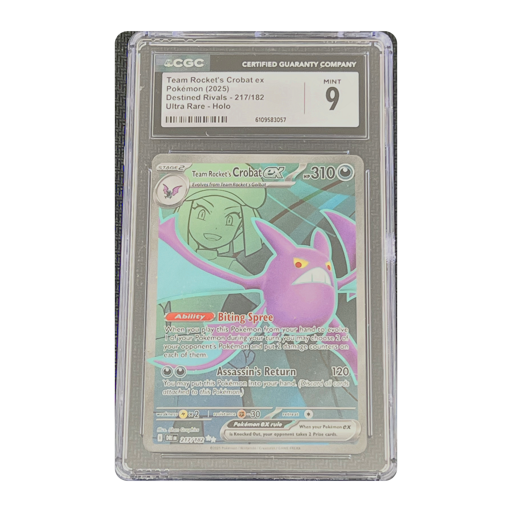 CGC 9 2025 Destined Rivals Team Rocket's Crobat ex
