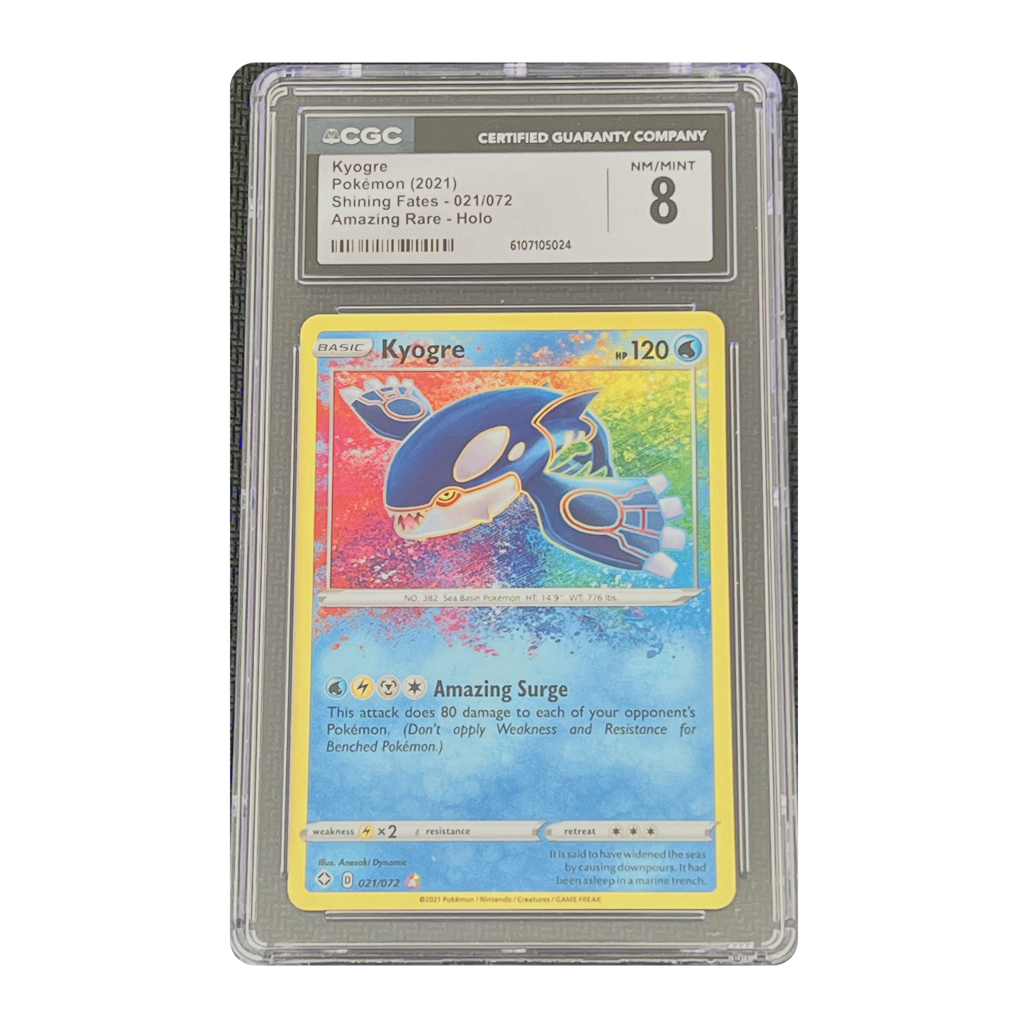 CGC 8 2021 Shining Fates Kyogre