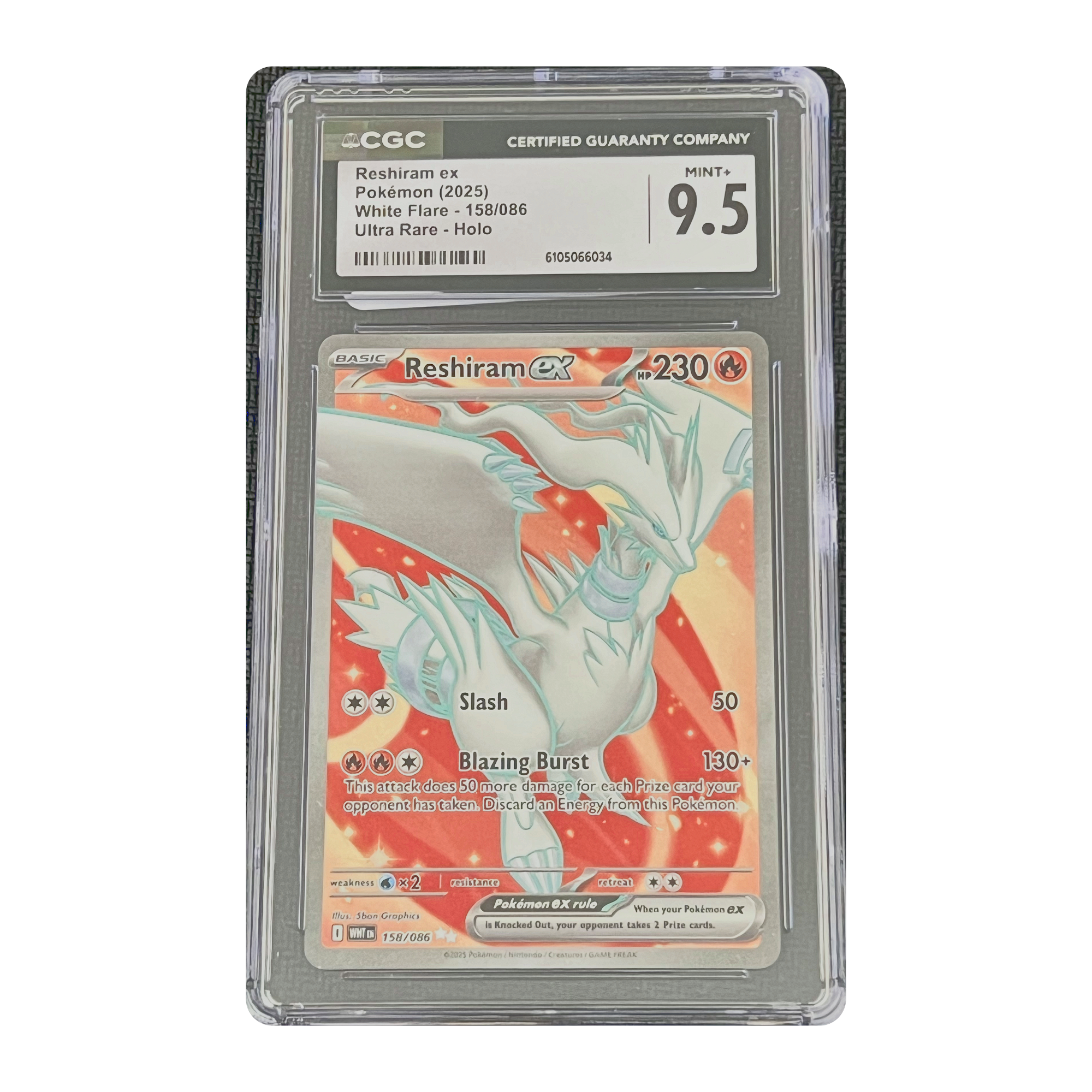 CGC 9.5 2025 White Flare Reshiram ex