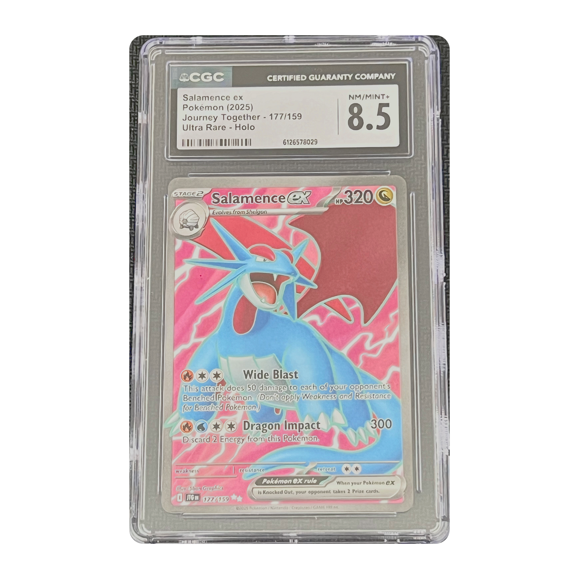 CGC 8.5 2025 Journey Together Salamence ex