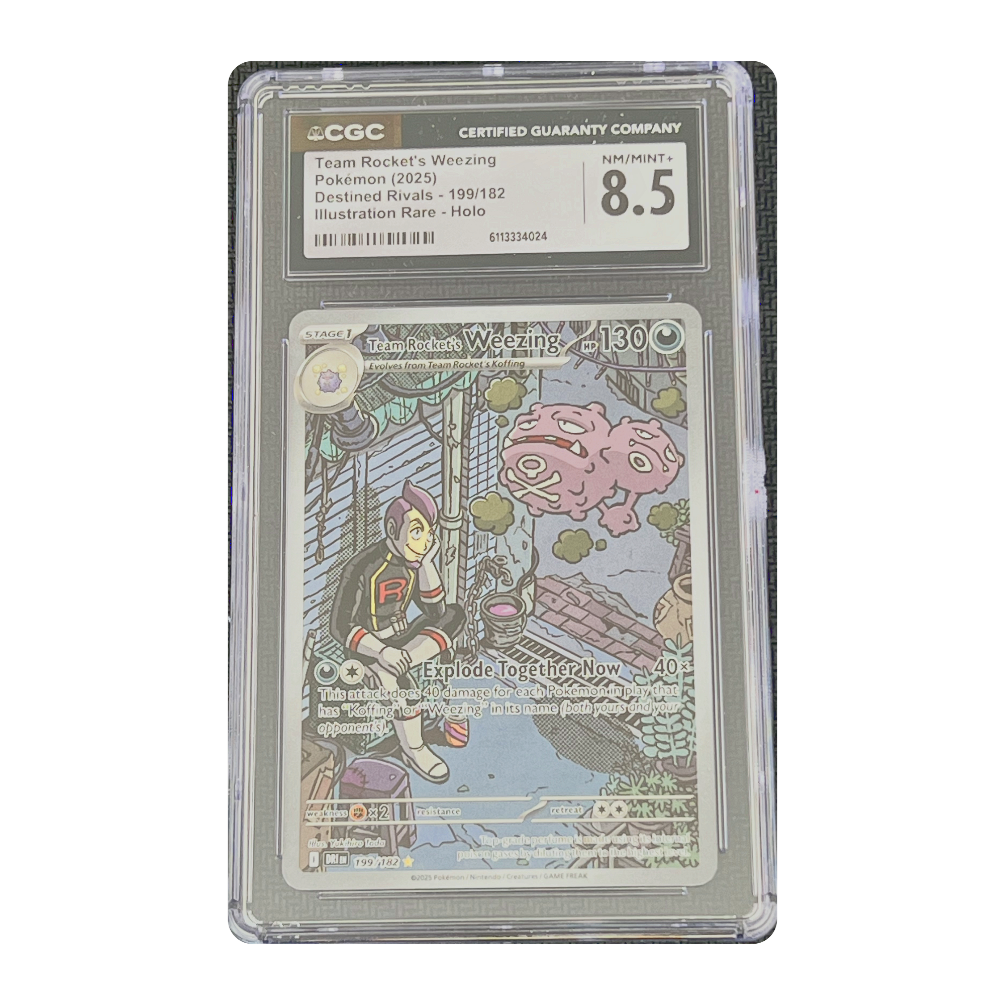 CGC 8.5 2025 Destined Rivals Team Rocket's Weezing