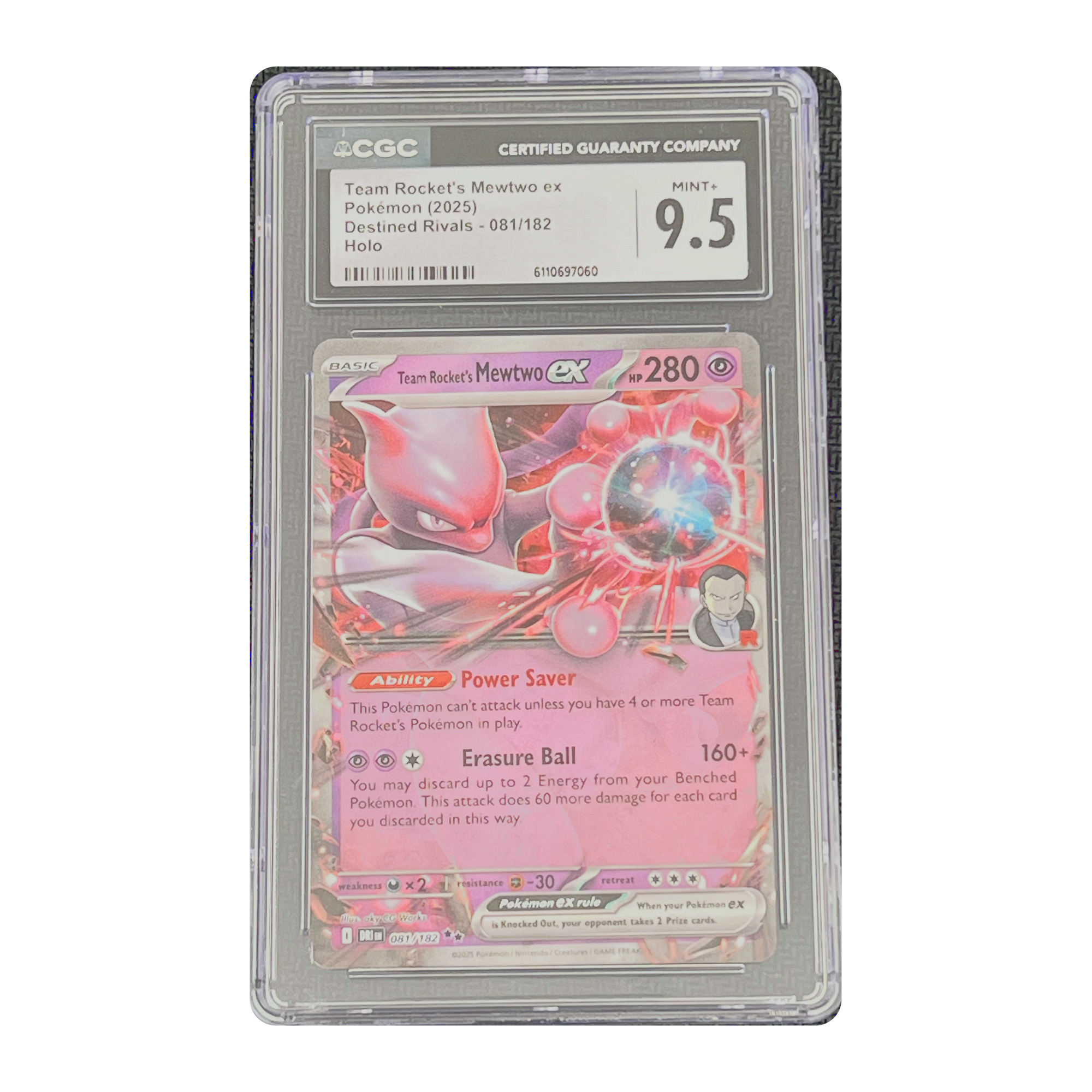 CGC 9.5 2025 Destined Rivals Team Rocket's Mewtwo ex