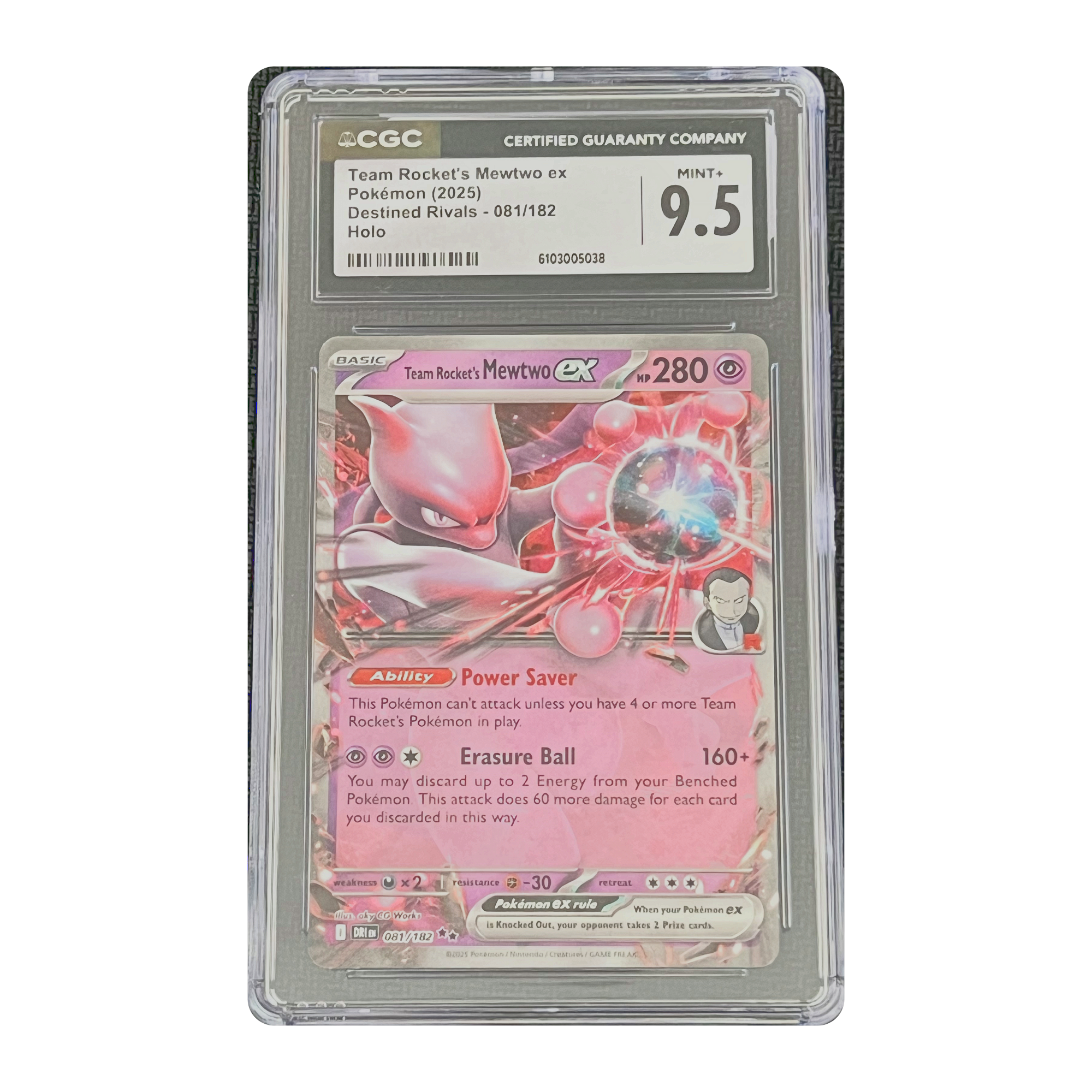 CGC 9.5 2025 Destined Rivals Team Rocket's Mewtwo ex