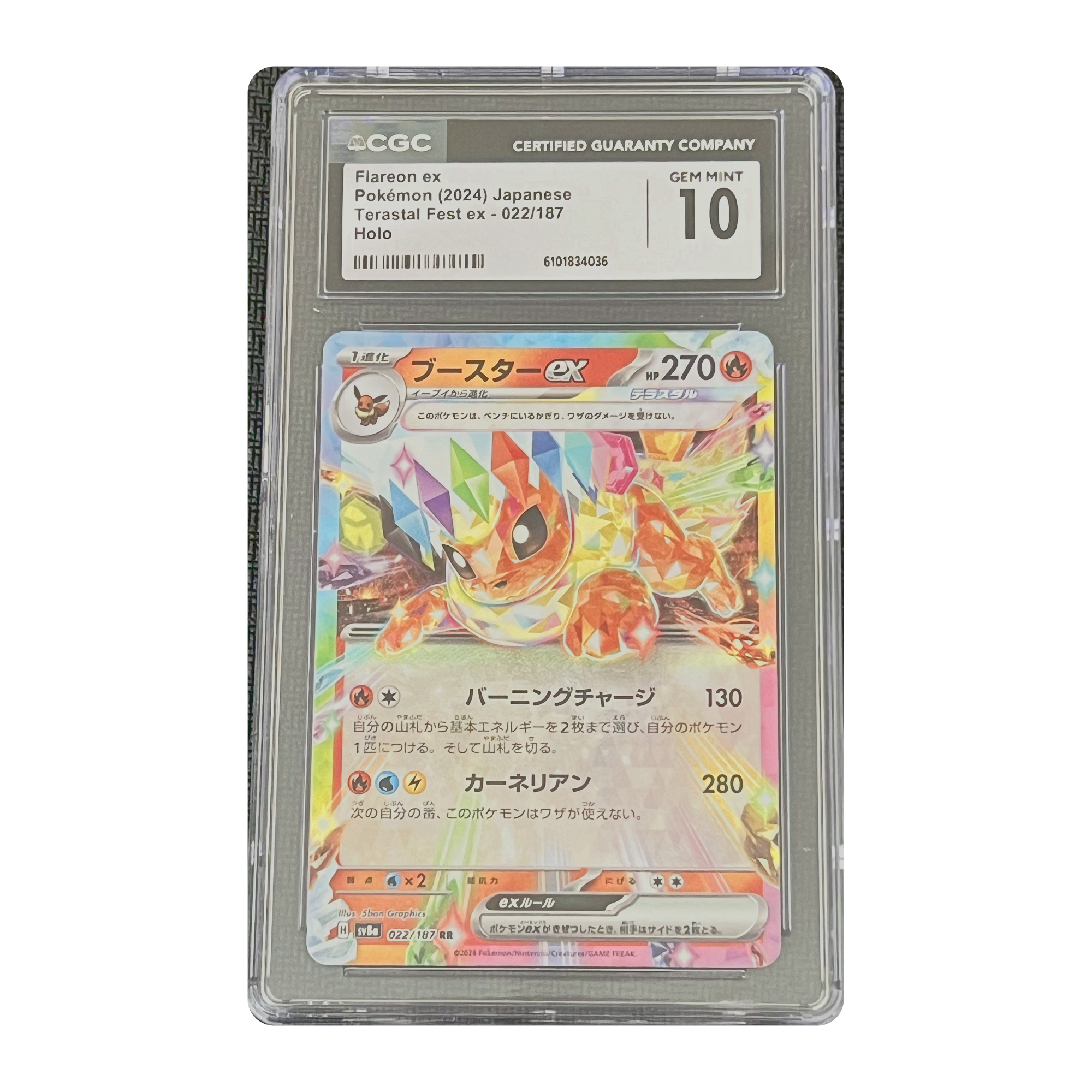 CGC 10 2024 Japanese Terastal Fest ex Flareon ex