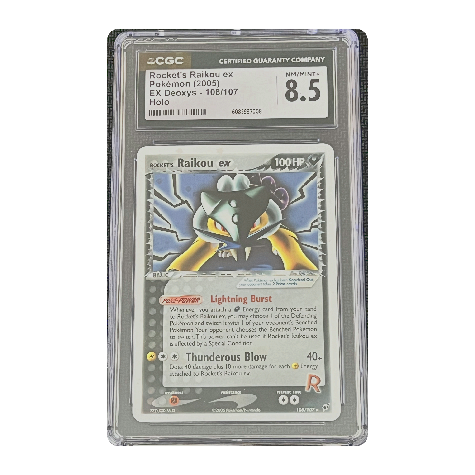 CGC 8.5 2005 EX Deoxys Rocket's Raikou ex