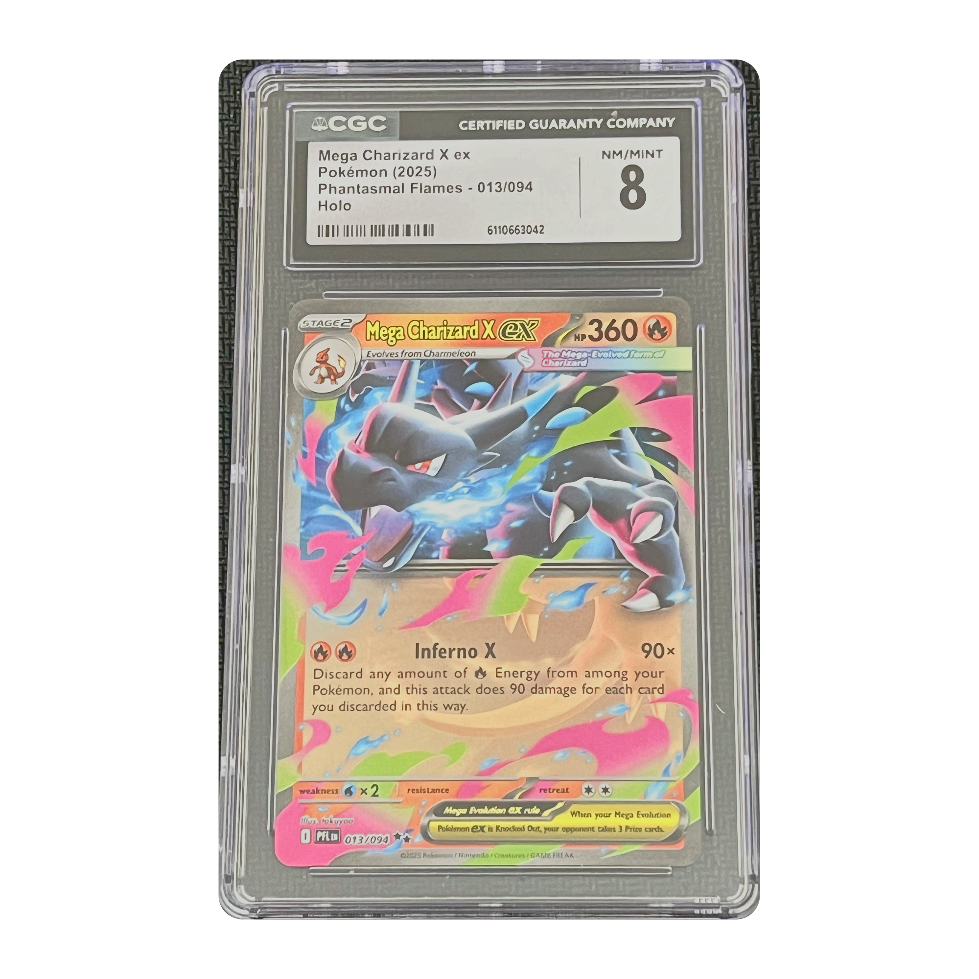 CGC 8 2025 Phantasmal Flames Mega Charizard X ex