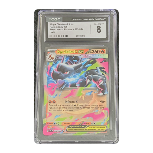 CGC 8 2025 Phantasmal Flames Mega Charizard X ex