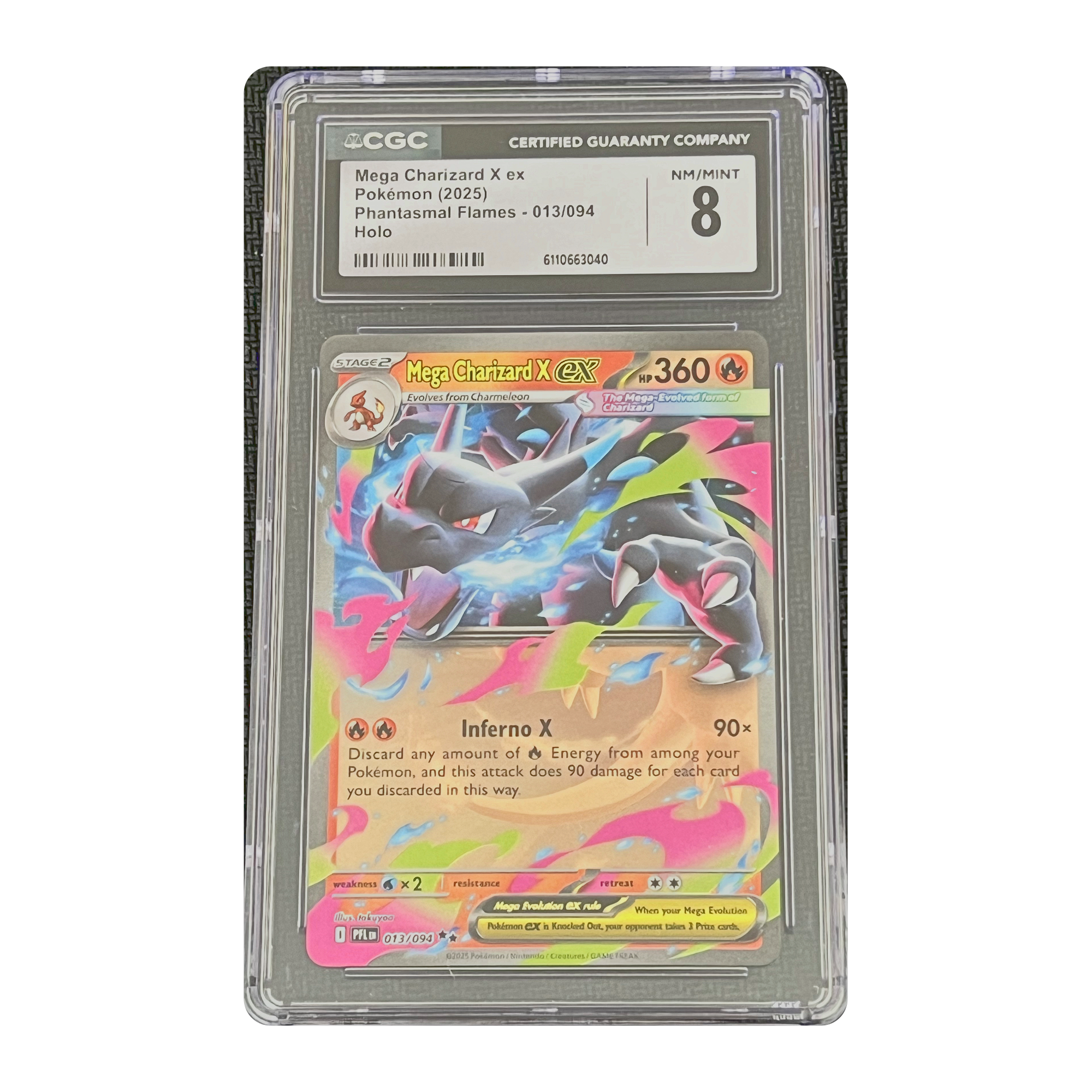 CGC 8 2025 Phantasmal Flames Mega Charizard X ex